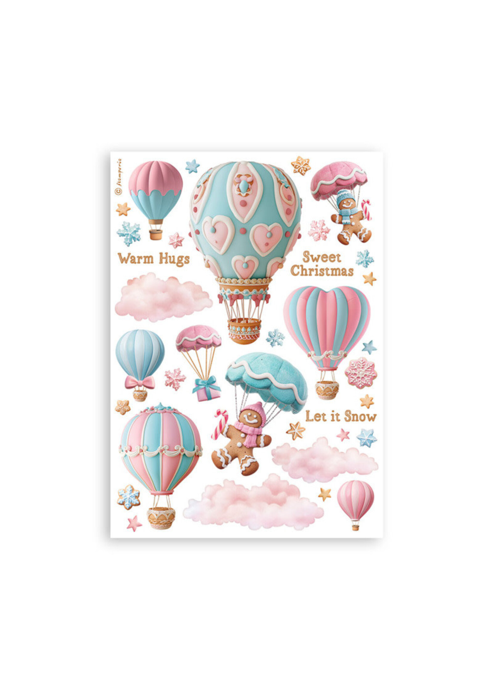 Stamperia Stamperia A5 Washi Pad, Candy Christmas