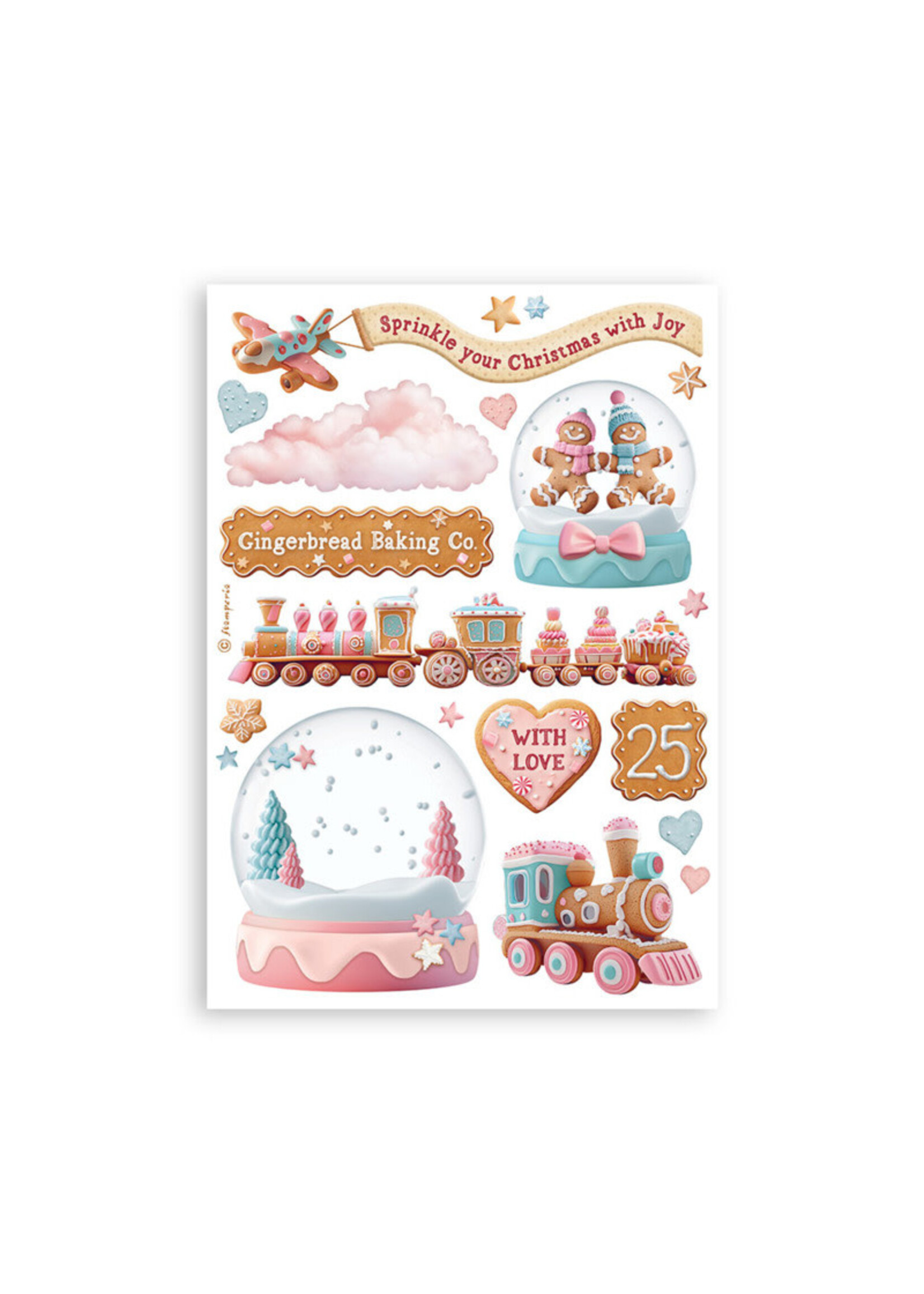 Stamperia Stamperia A5 Washi Pad, Candy Christmas