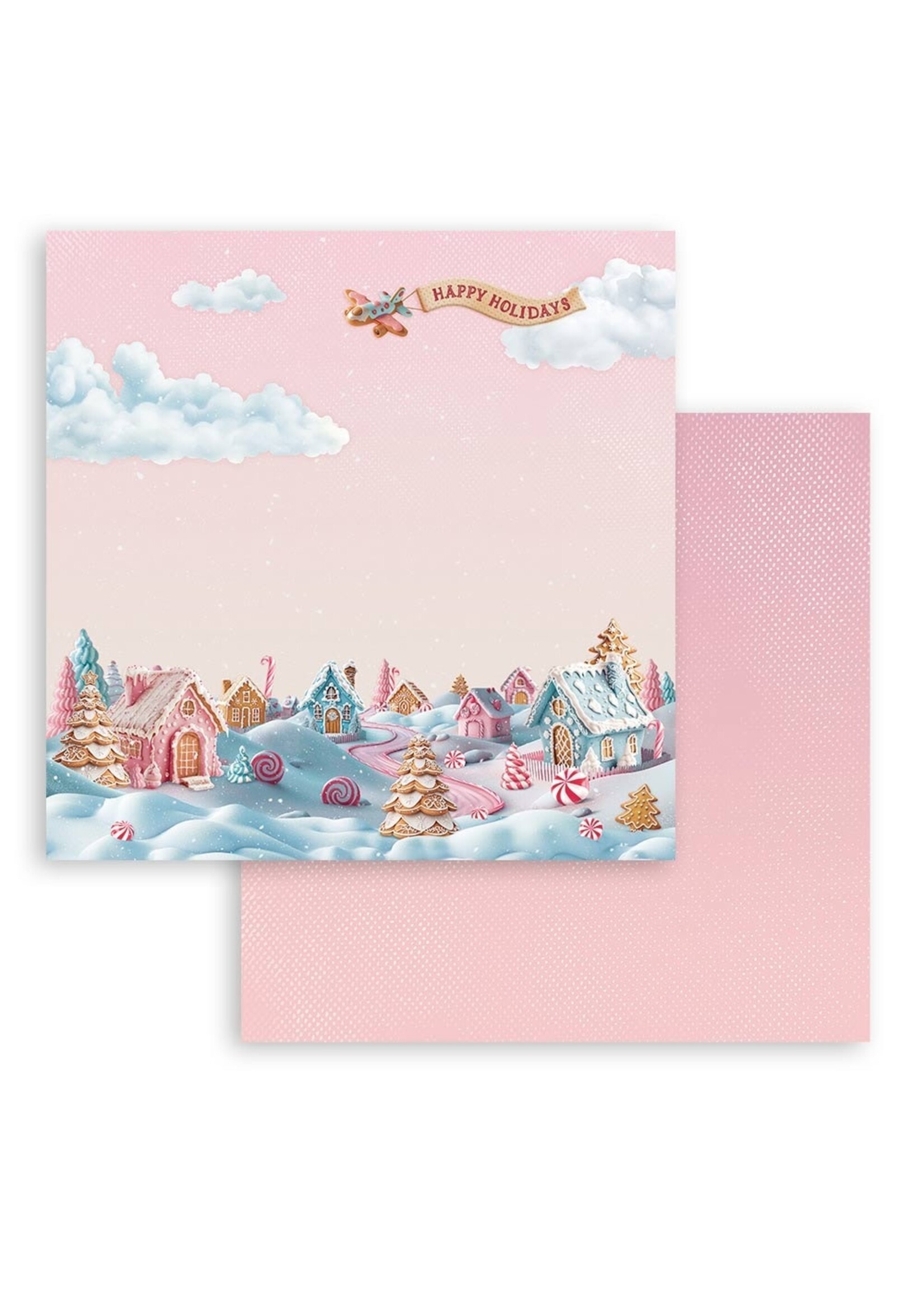 Stamperia Stamperia 12x12 Candy Christmas, Village