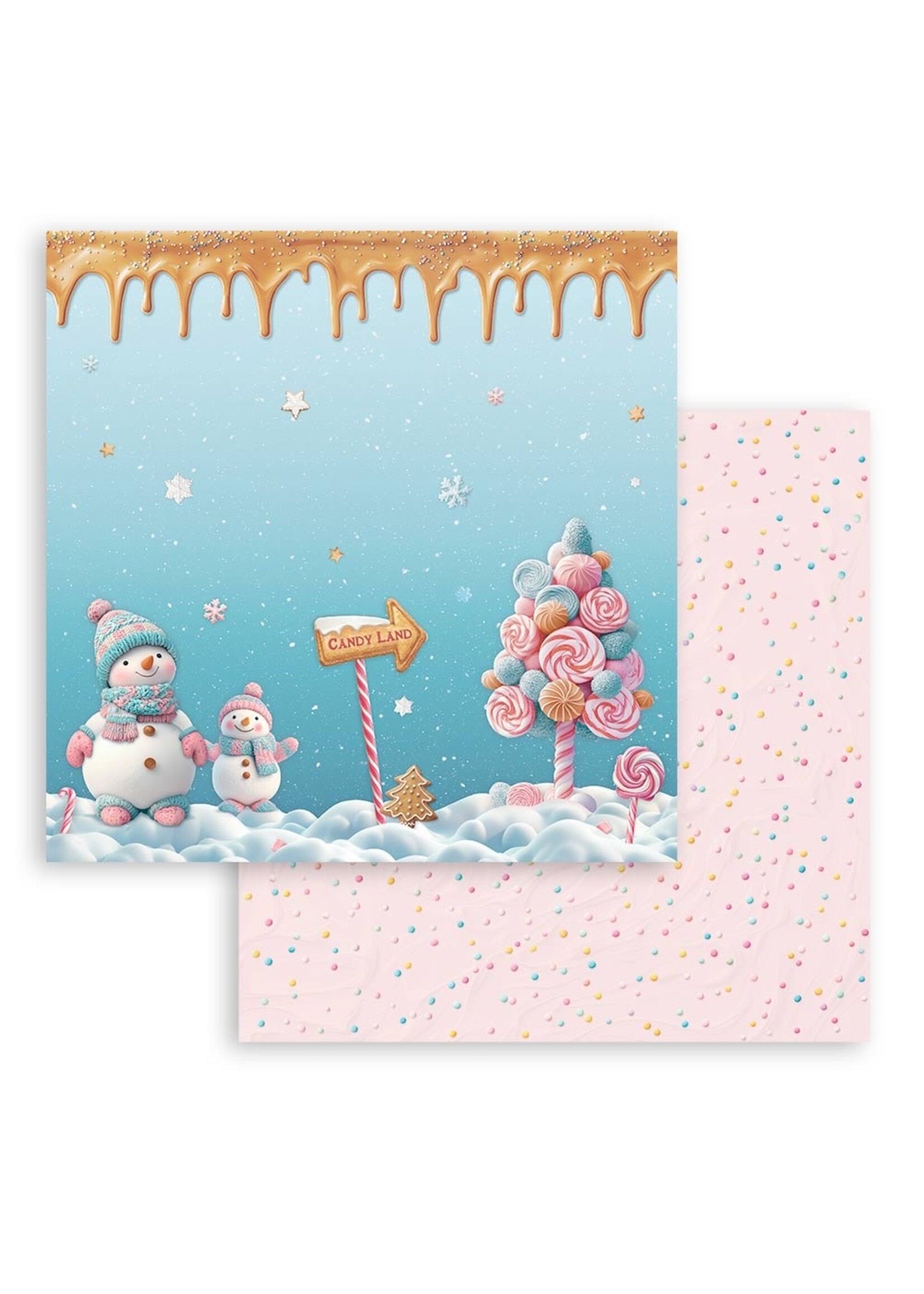 Stamperia 12x12 Candy Christmas, Snowmen