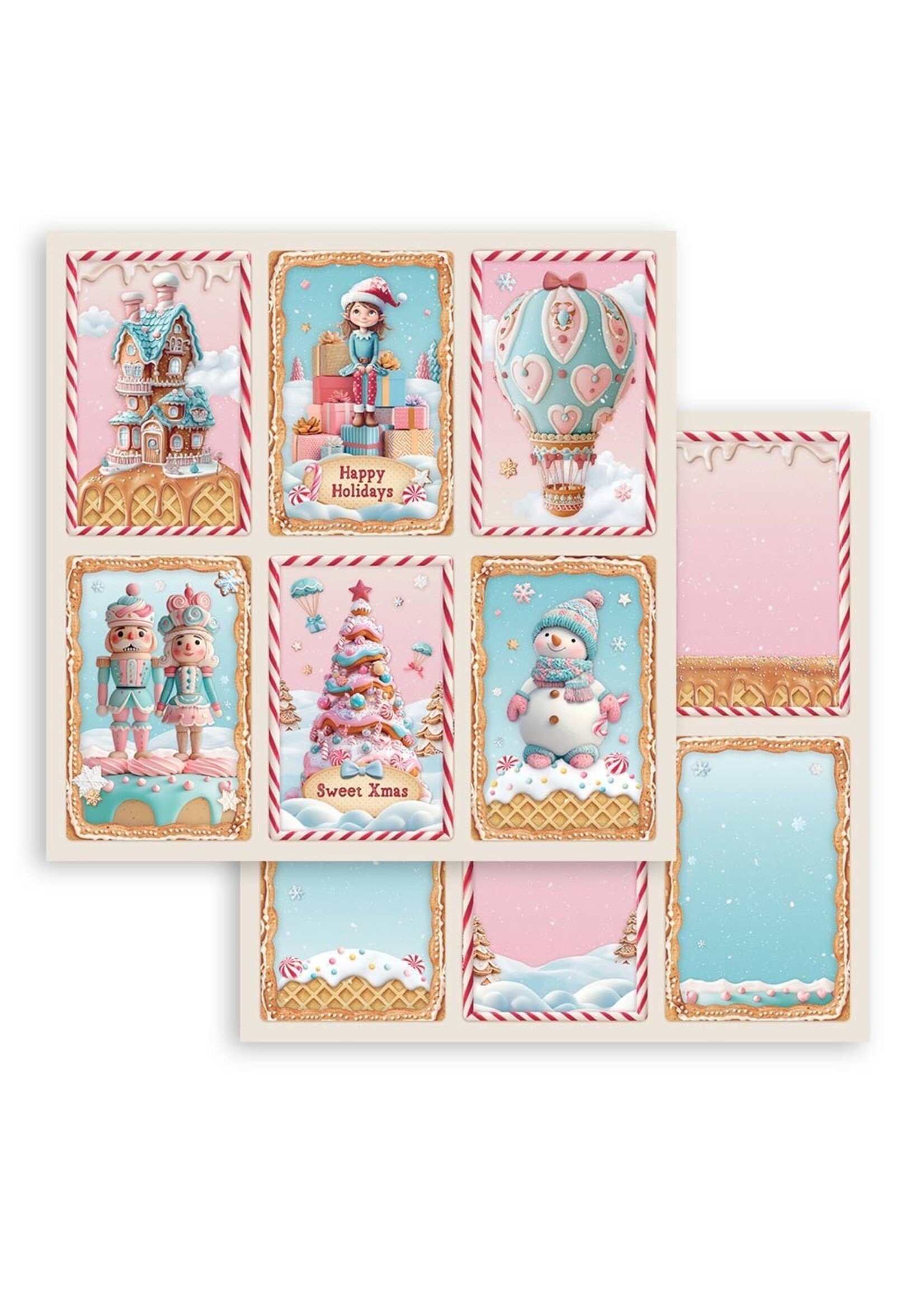 Stamperia 12x12 Candy Christmas, 6 Cards