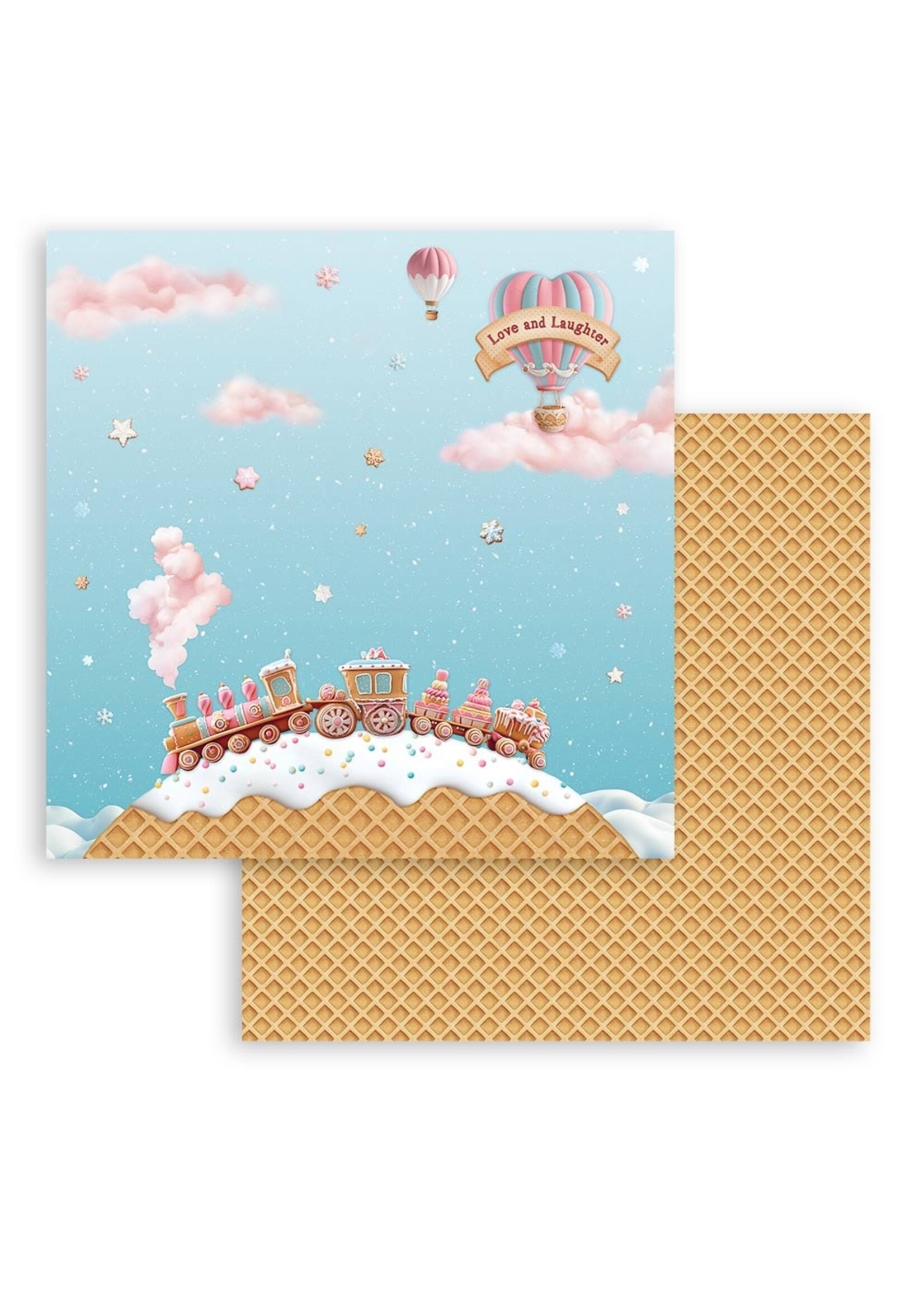 Stamperia Stamperia 12x12 Candy Christmas, Train