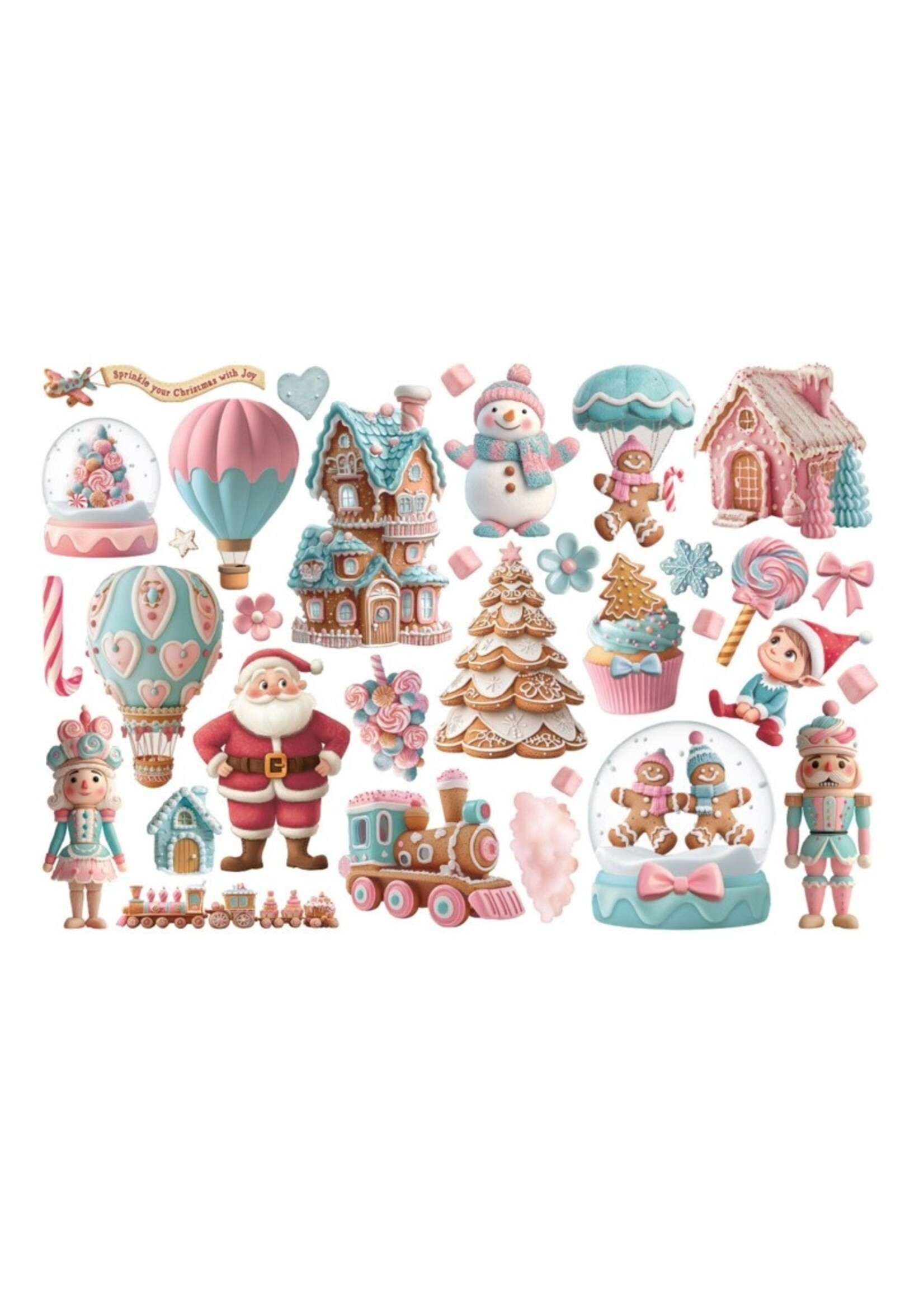 Stamperia Stamperia Adhesive Ephemera, Candy Christmas