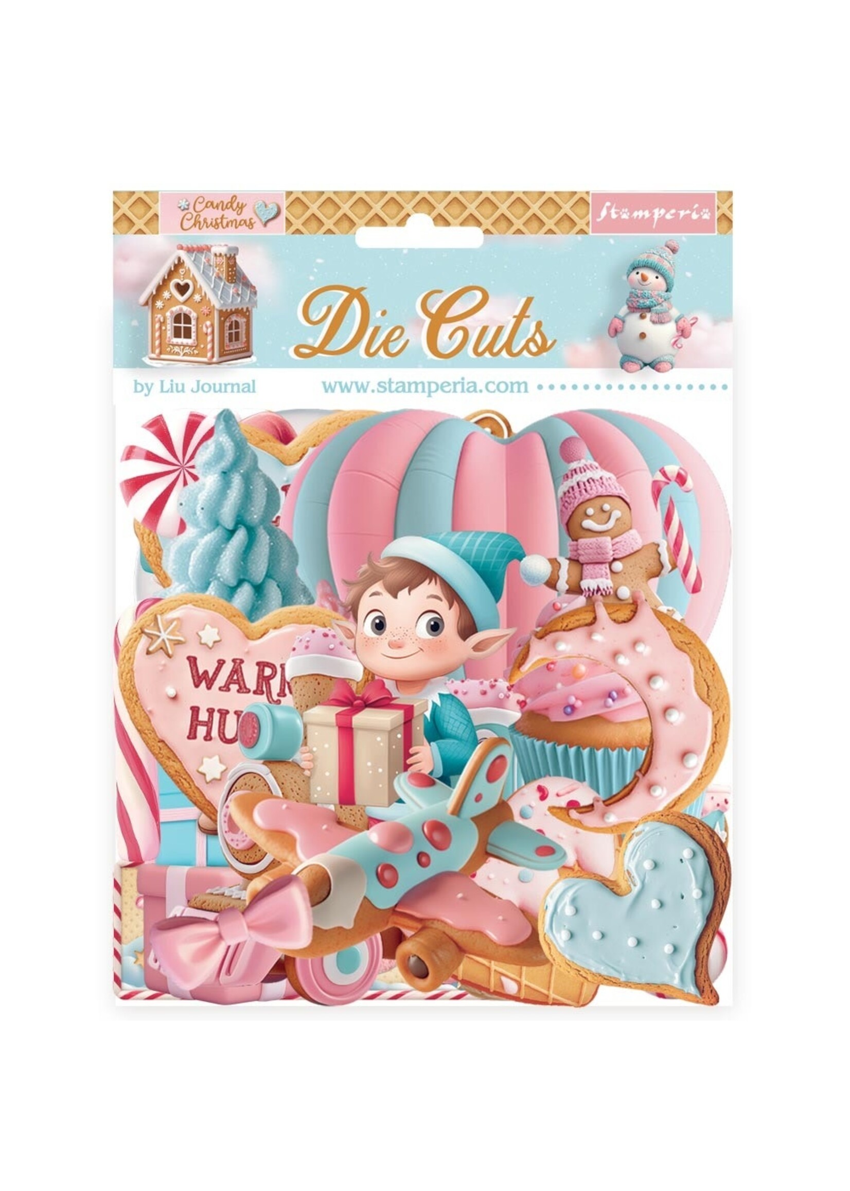 Stamperia Die Cuts, Pink Christmas