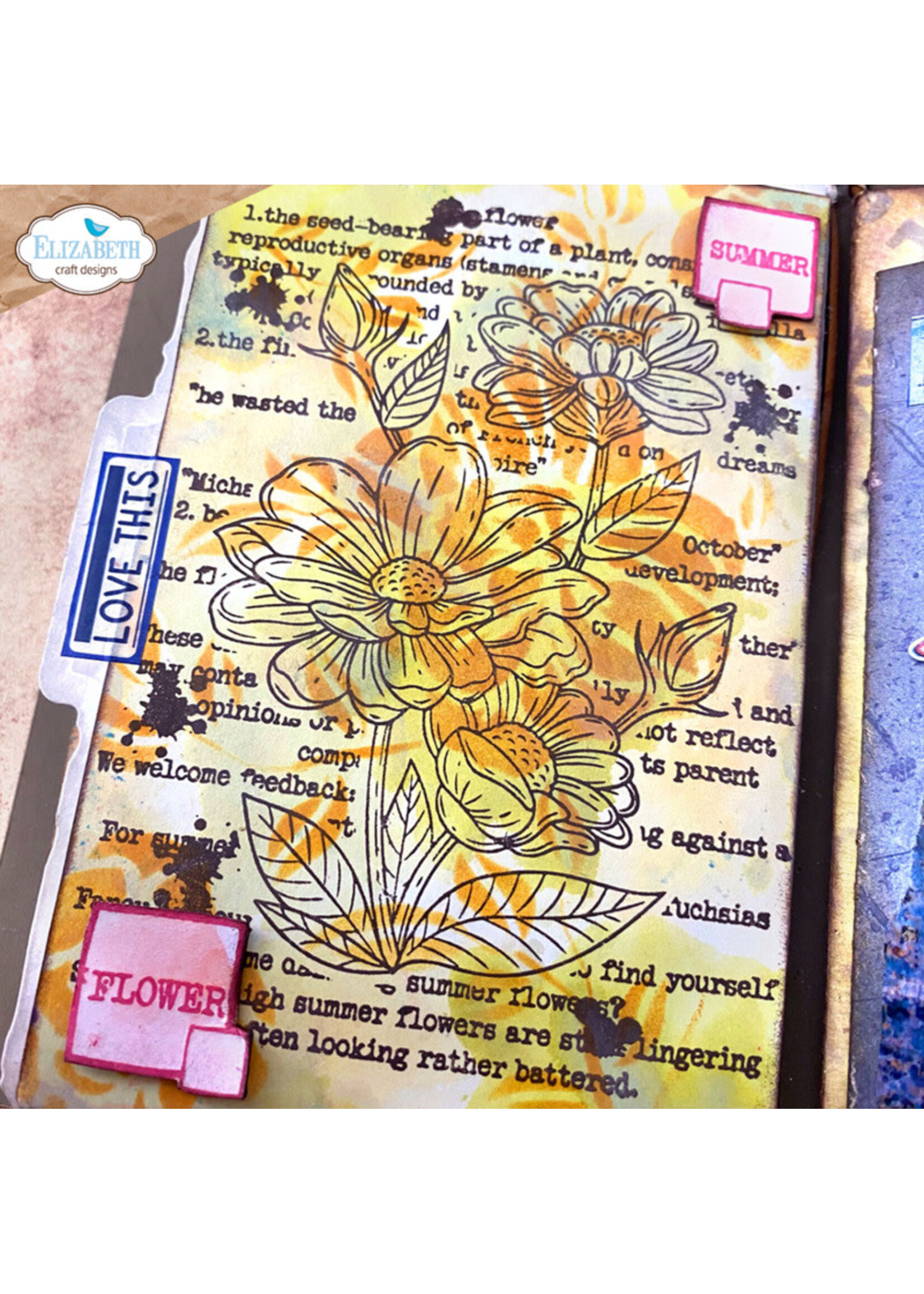 Elizabeth Craft Design Stamp and Die Set, Summer Flower