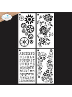 Elizabeth Craft Design Stencil, Journal 8 (4 pc)