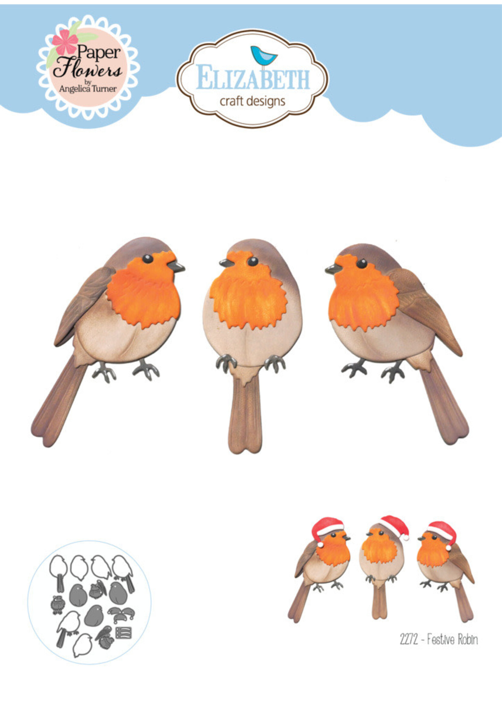 Elizabeth Craft Design ECD Die, Festive Robin