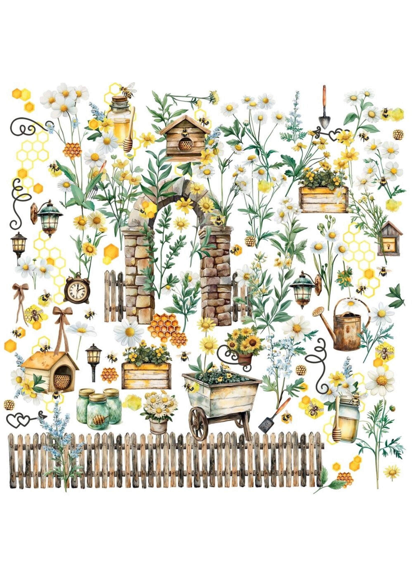 49 & Market 49 & Market Laser Cut Out Elements, Botanical Buzz