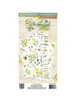 49 & Market 49 & Market Rub On Transfer Set, Botanical Buzz