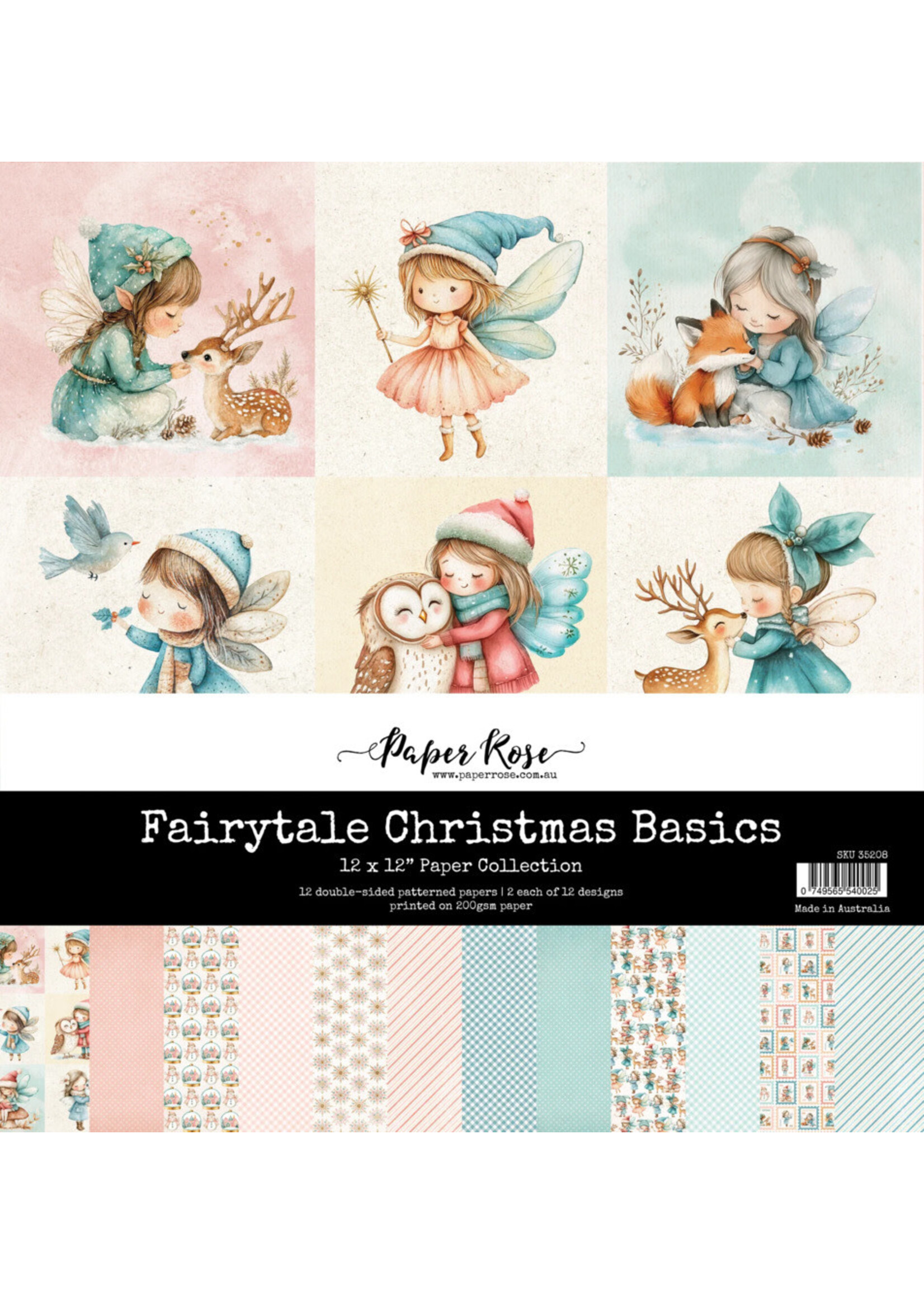 Paper Rose Paper Rose 12x12 Paper Collection, Fairytale Christmas Basics