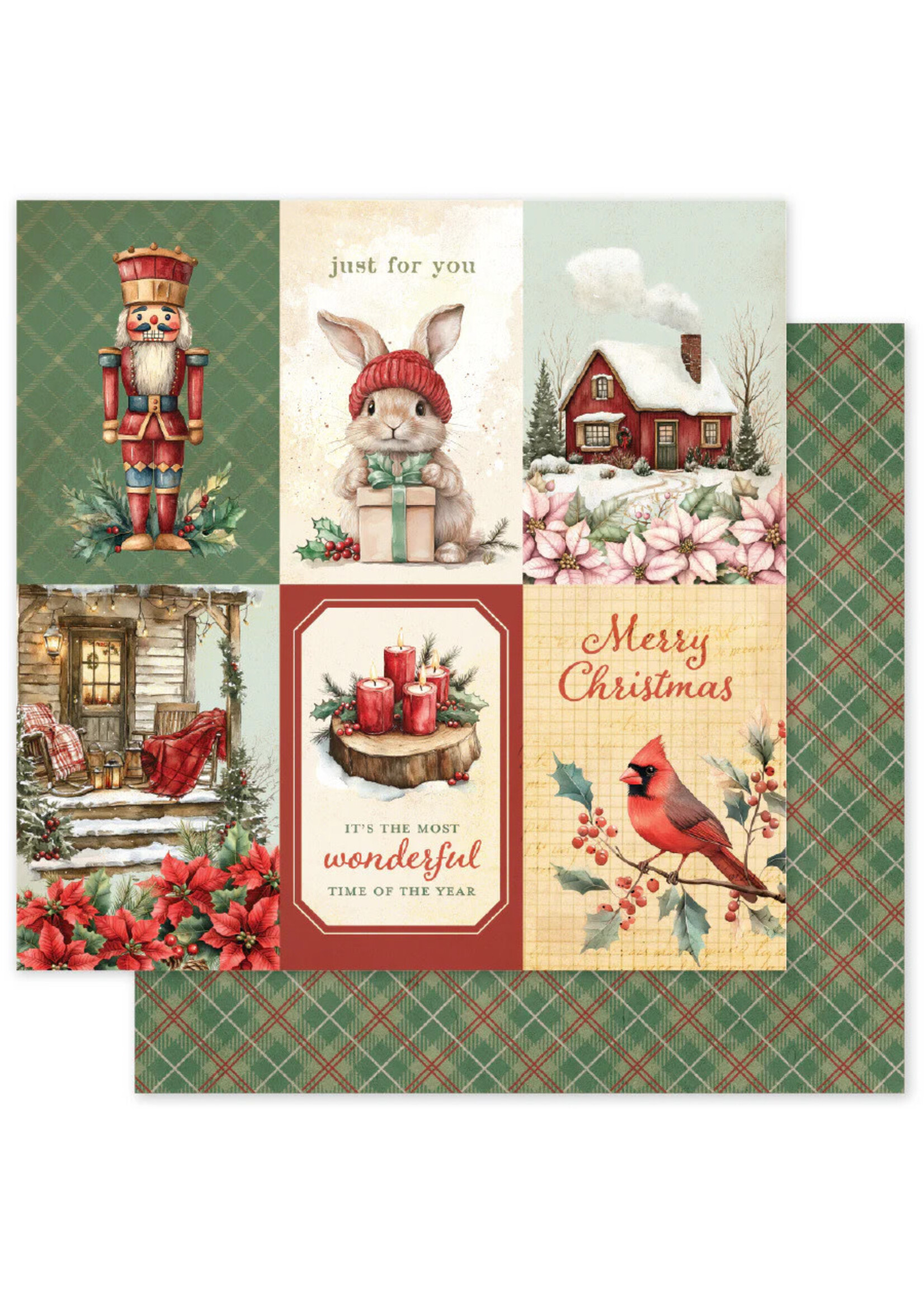 Paper Rose Paper Rose 12x12 Christmas Tree Farm, D