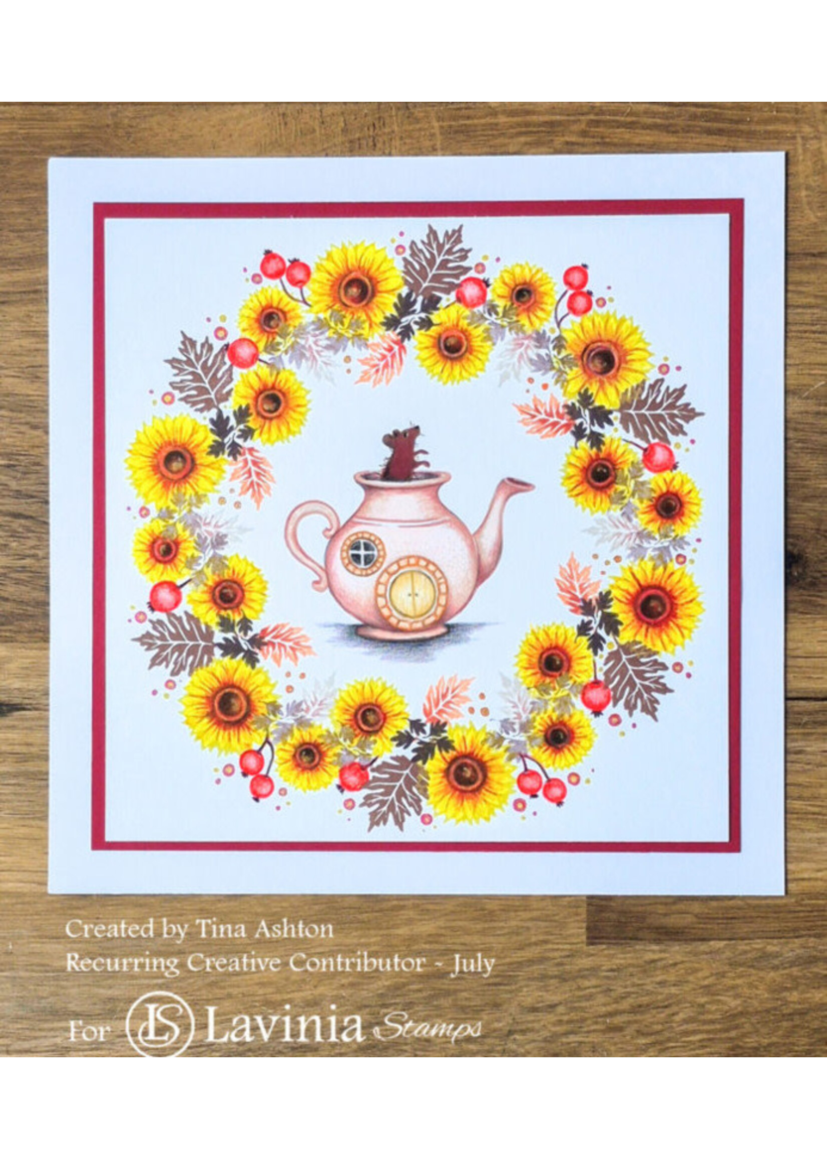 Lavinia Lavinia Stamp, LAV990 Red Oak Leaf