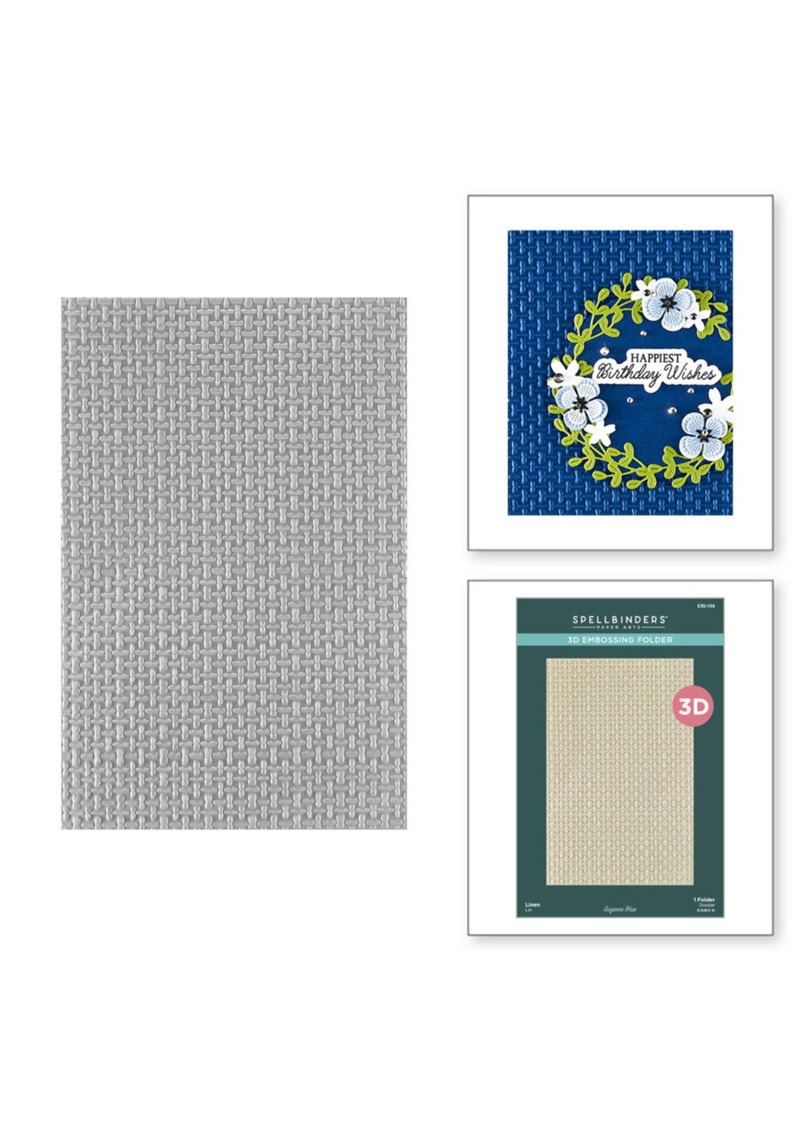Spellbinders Spellbinders 3D Embossing Folder, Linen