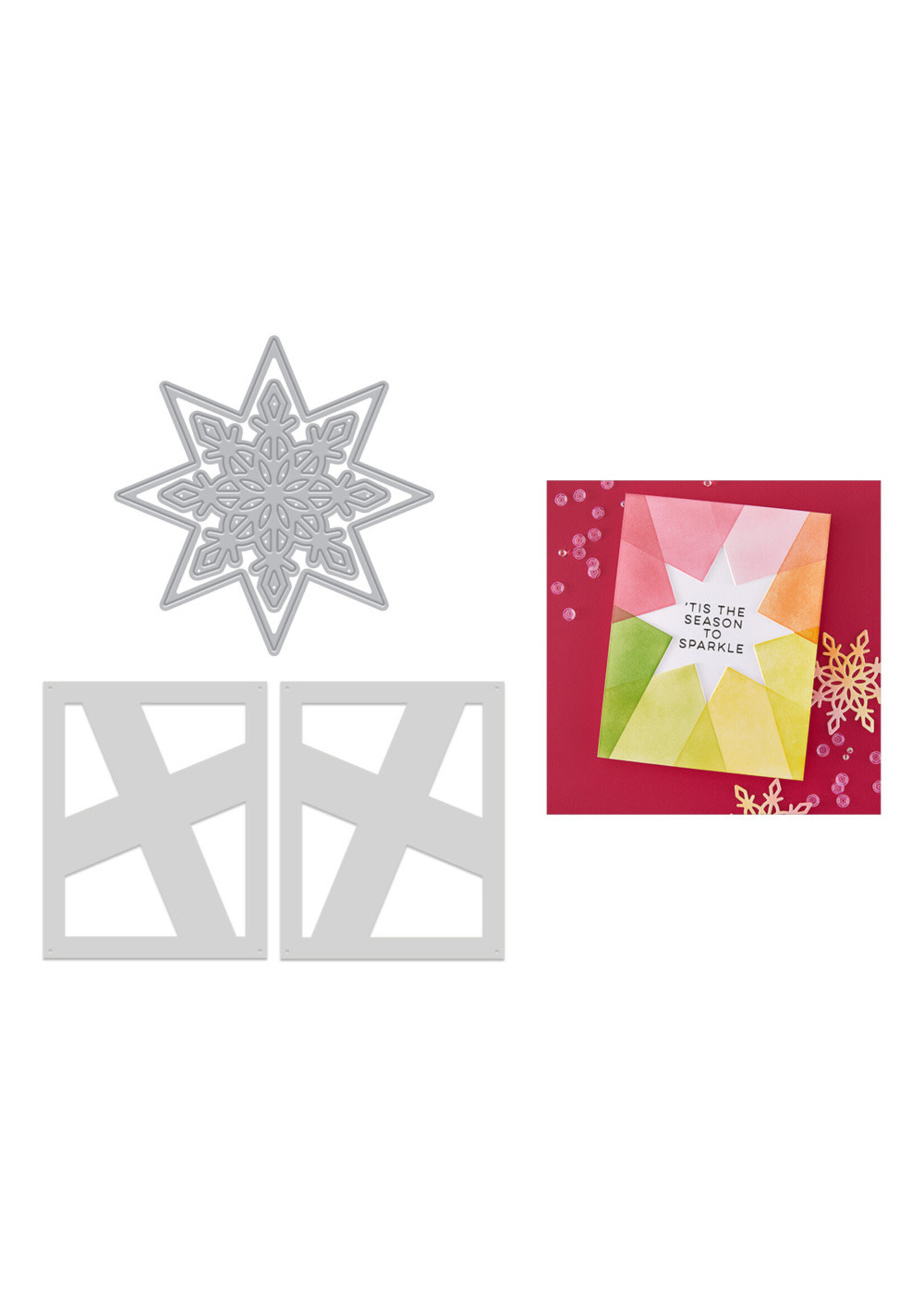 Spellbinders Hero Arts Die & Stencil Bundle, Very Merry Star