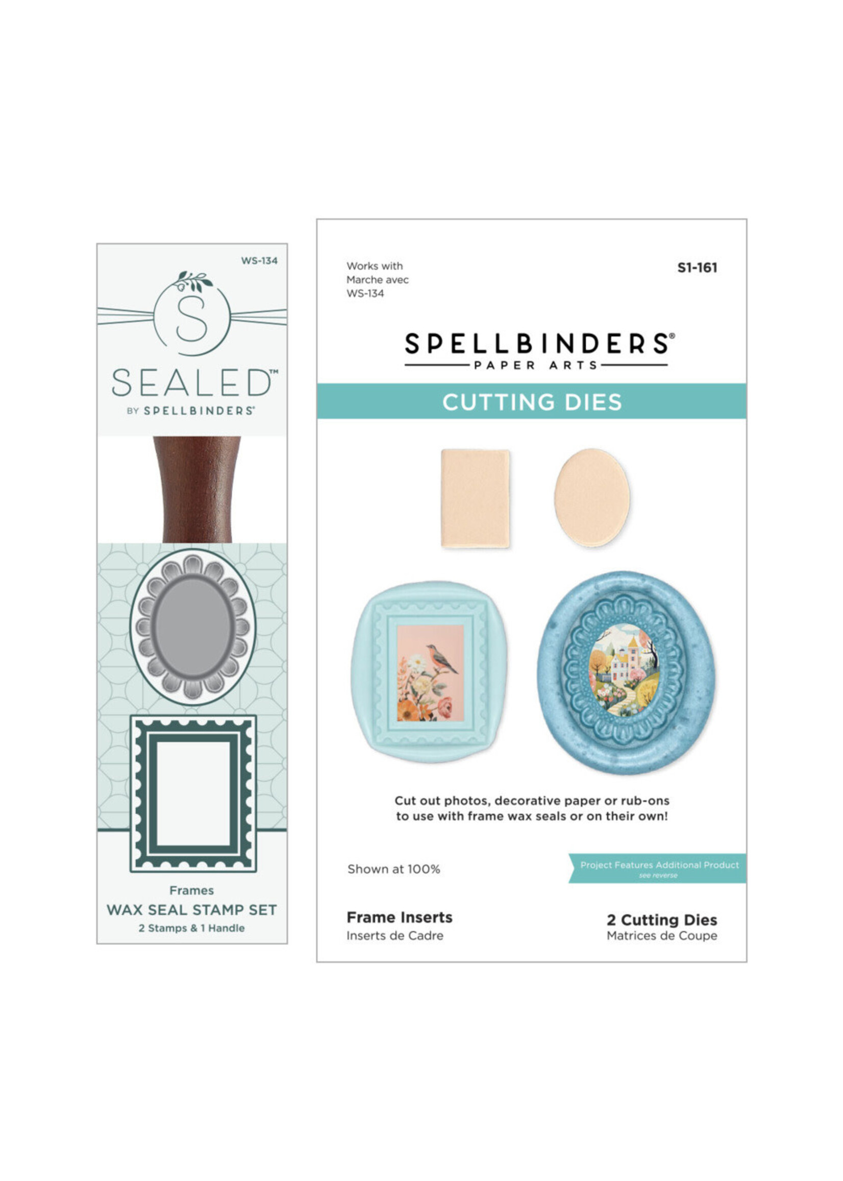 Spellbinders Spellbinders Stamp & Die, 2 Pack Frames Wax Seal