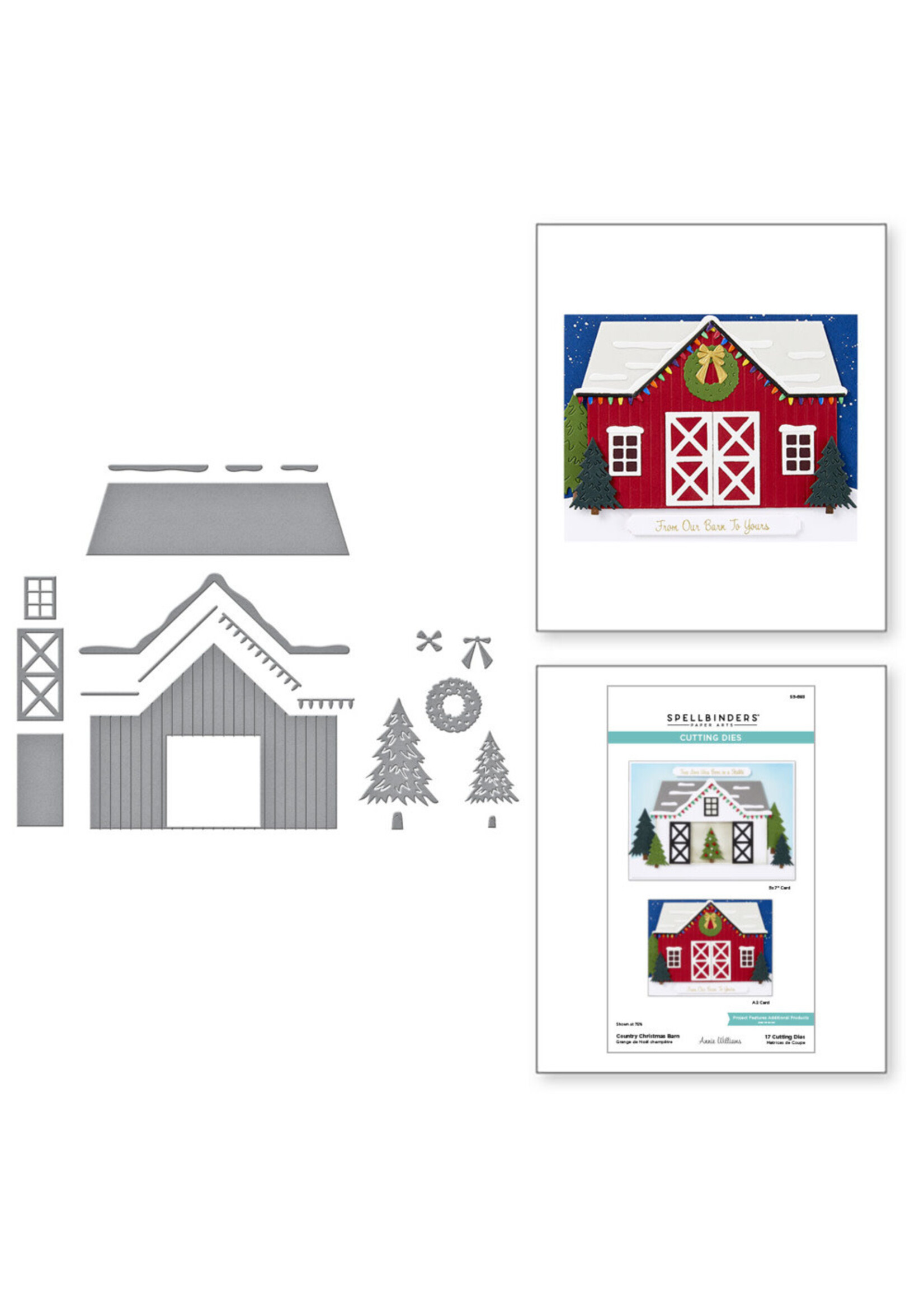 Spellbinders Spellbinders Die, Country Christmas Barn