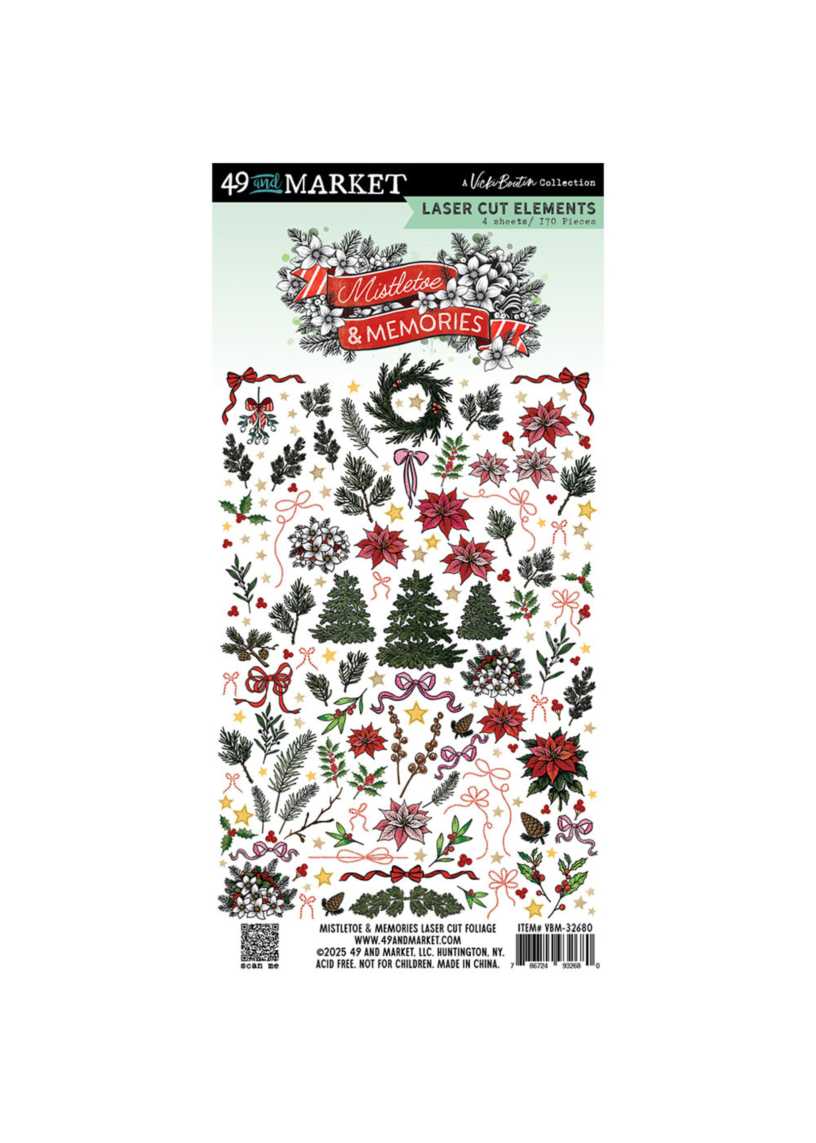49 & Market 49 and Market Laser Cut Elements, Mistletoe & Memories