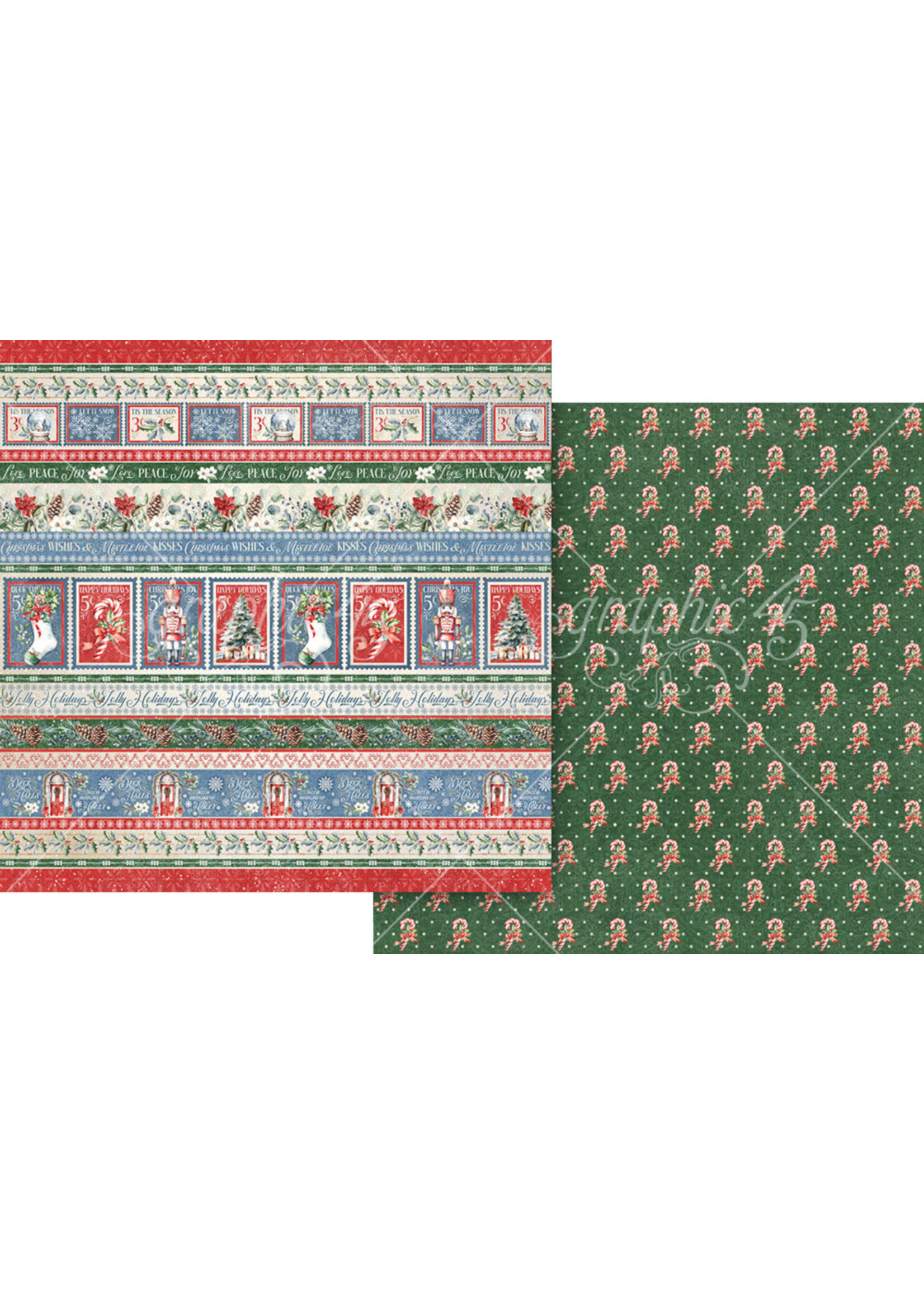 Graphic 45 Graphic 45 12x12  Deck the Halls, Jolly Holidays
