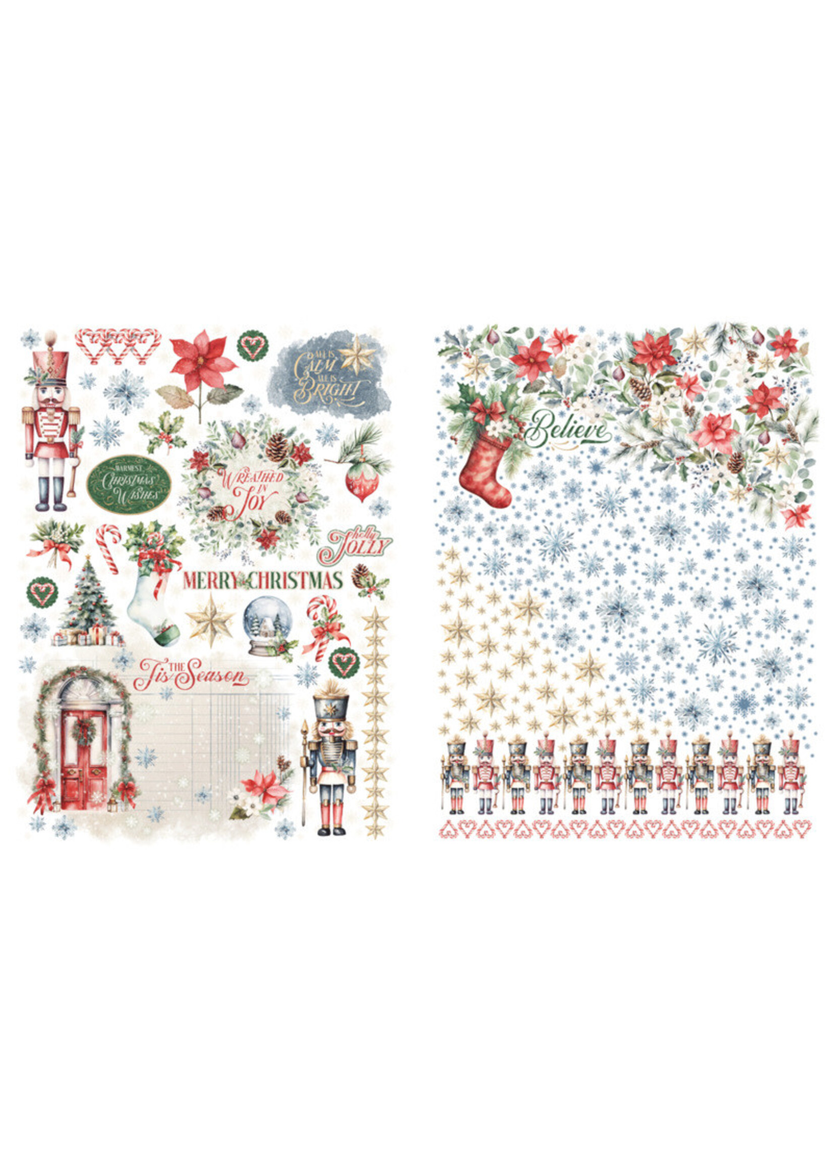 Graphic 45 Graphic 45 Rub-On Transfers, Deck the Halls