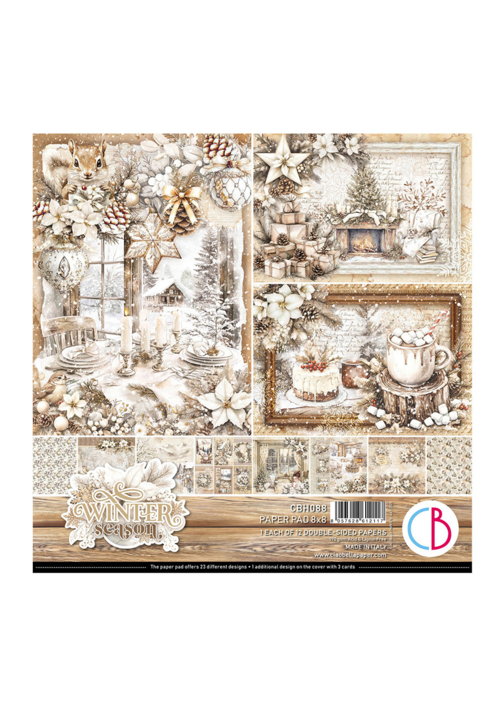 Ciao Bella Ciao Bella 8x8 Paper Pad, Winter Season