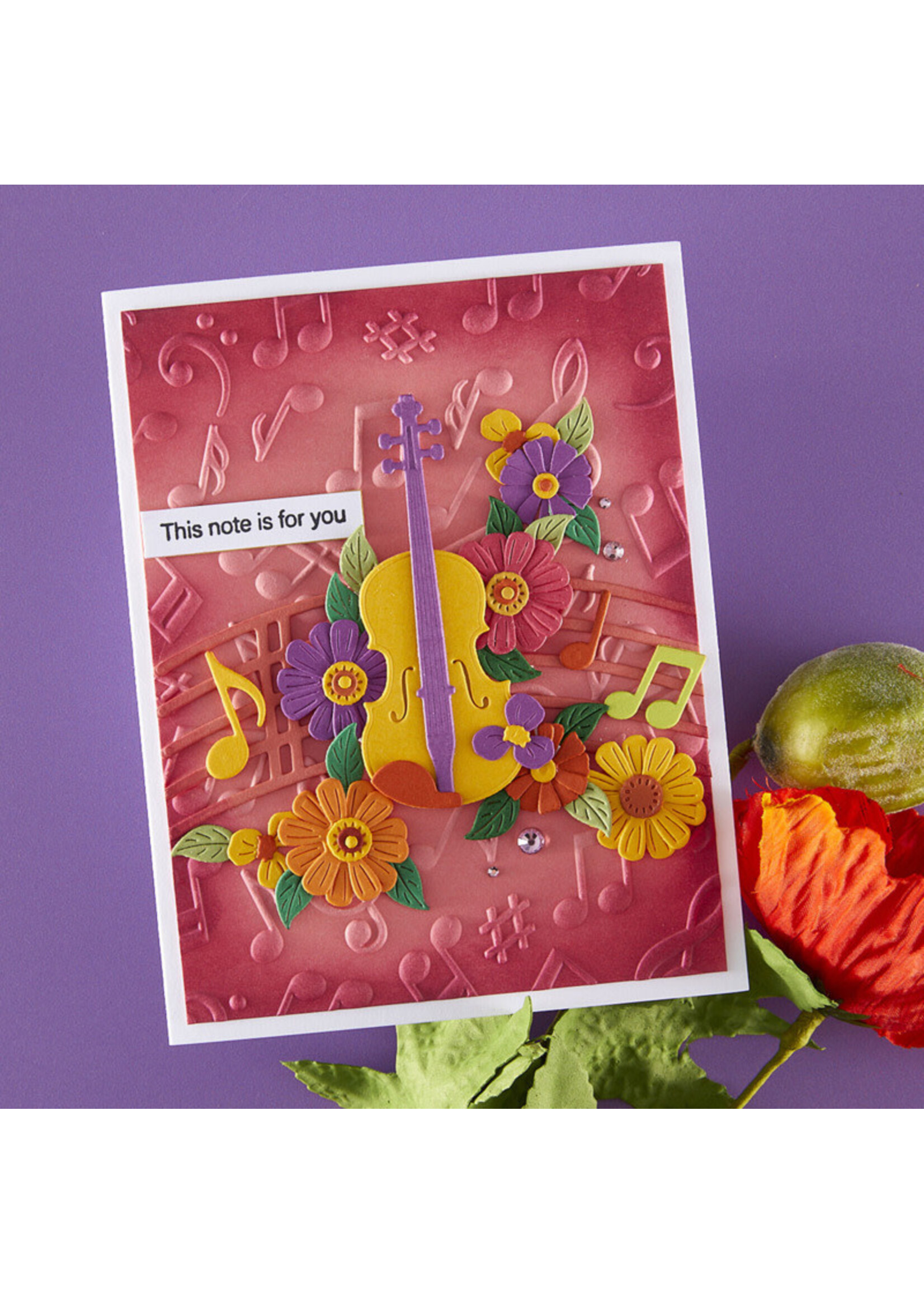 Spellbinders Spellbinders 3D Embossing Folder, E3D-133 Musical Notes
