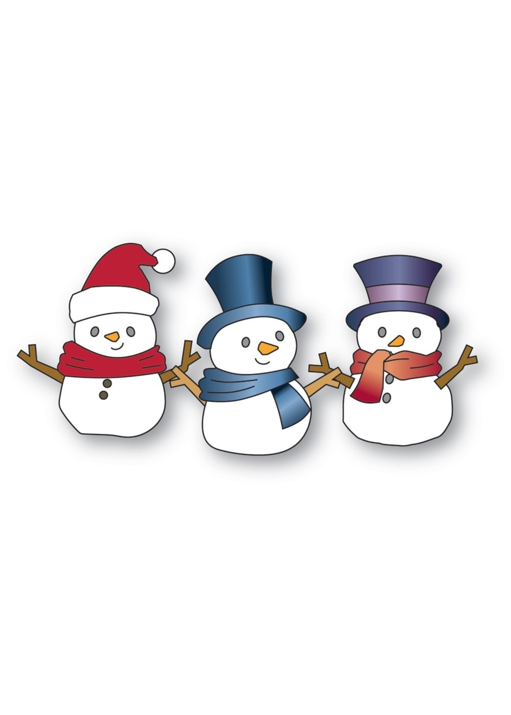 Memory Box Memory Box Die, Stylish Snowmen Trio