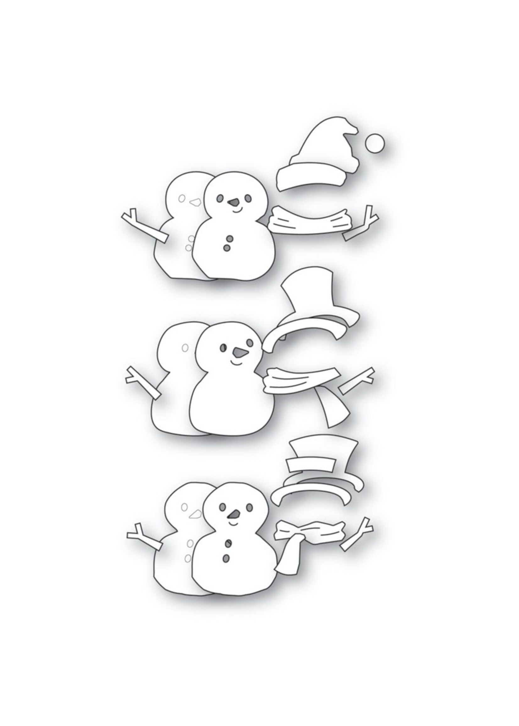 Memory Box Memory Box Die, Stylish Snowmen Trio