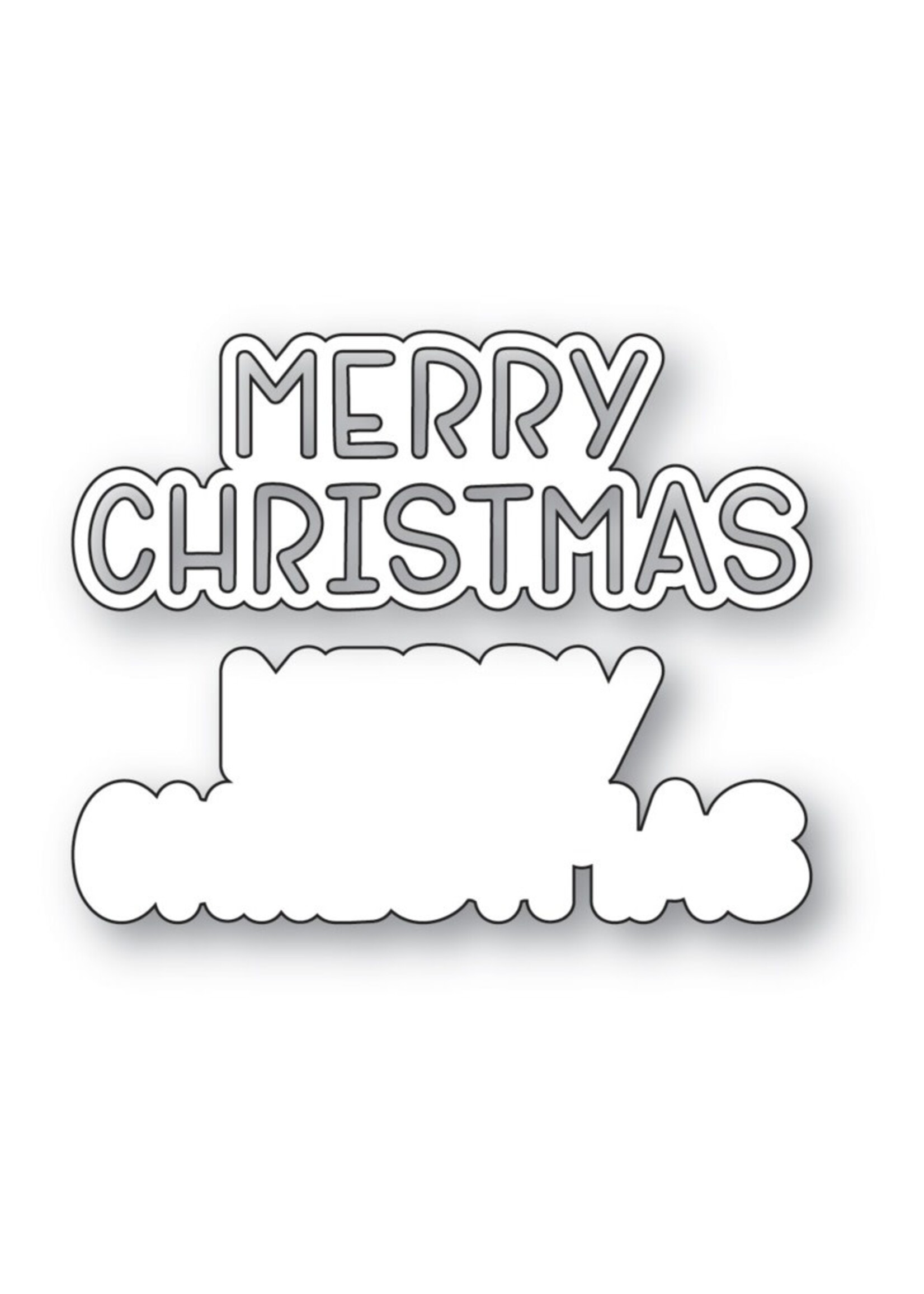 Memory Box Memory Box Die, Merry Christmas Marker Script