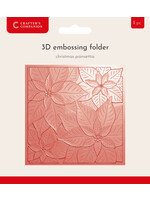 Crafter's Companion Crafter's Companion 3D Embossing Folder 5.5" x 5.5", Christmas Poinsettia