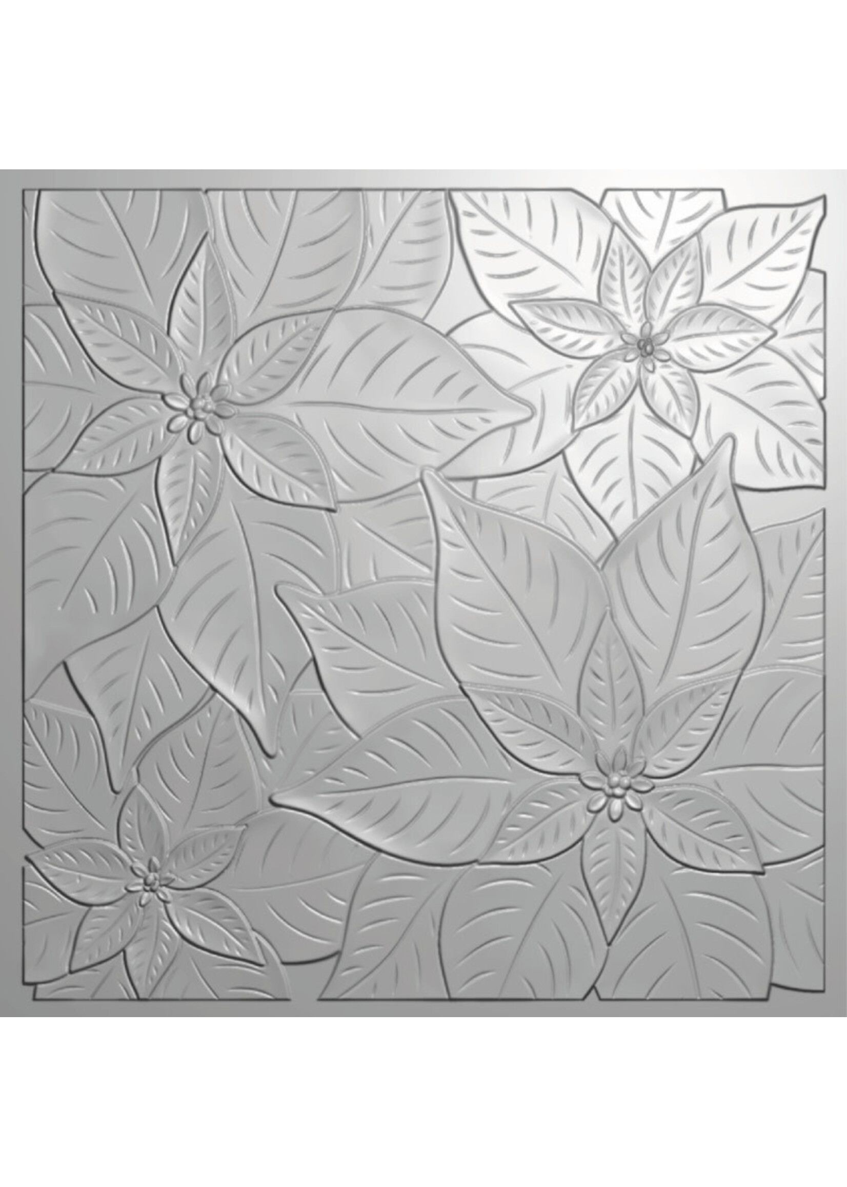 Crafter's Companion Crafter's Companion 3D Embossing Folder 5.5" x 5.5", Christmas Poinsettia