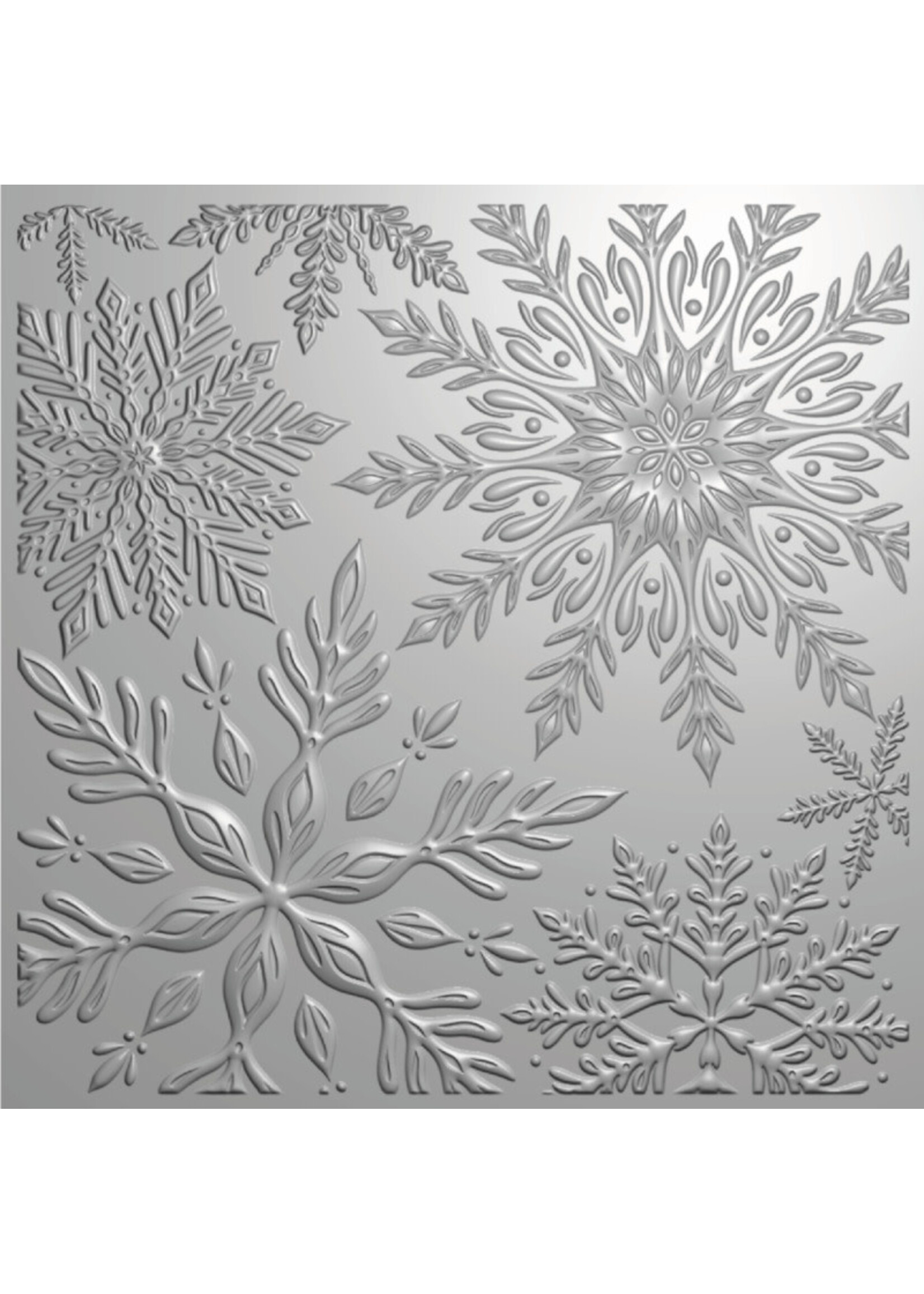 Crafter's Companion Crafter's Companion 3D Embossing Folder 5.5" x 5.5",  Stylish Snowflakes