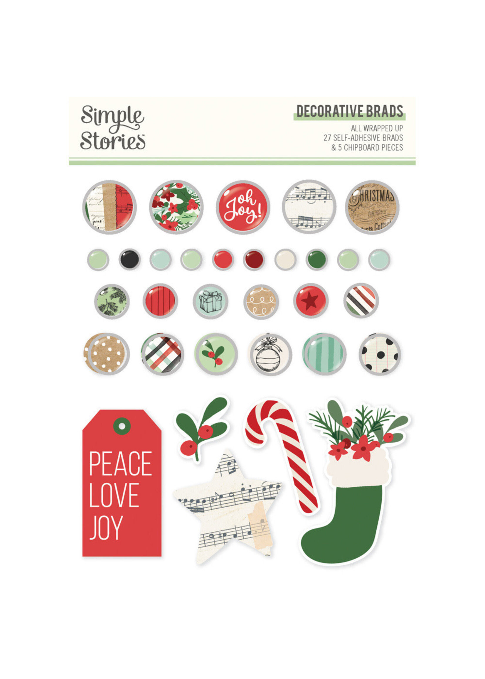 Simple Stories Decorative Brads, All Wrapped Up