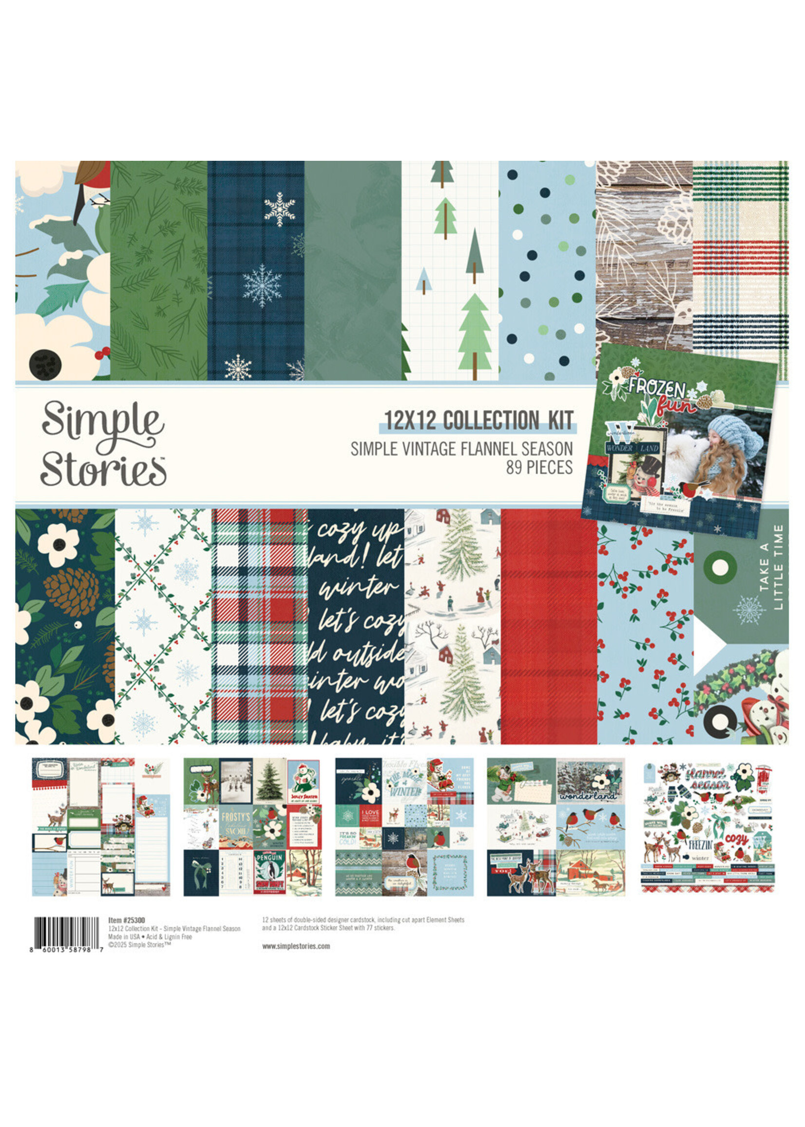 Simple Stories Simple Stories 12x12 Collection Kit, Simple Vintage Flannel Season