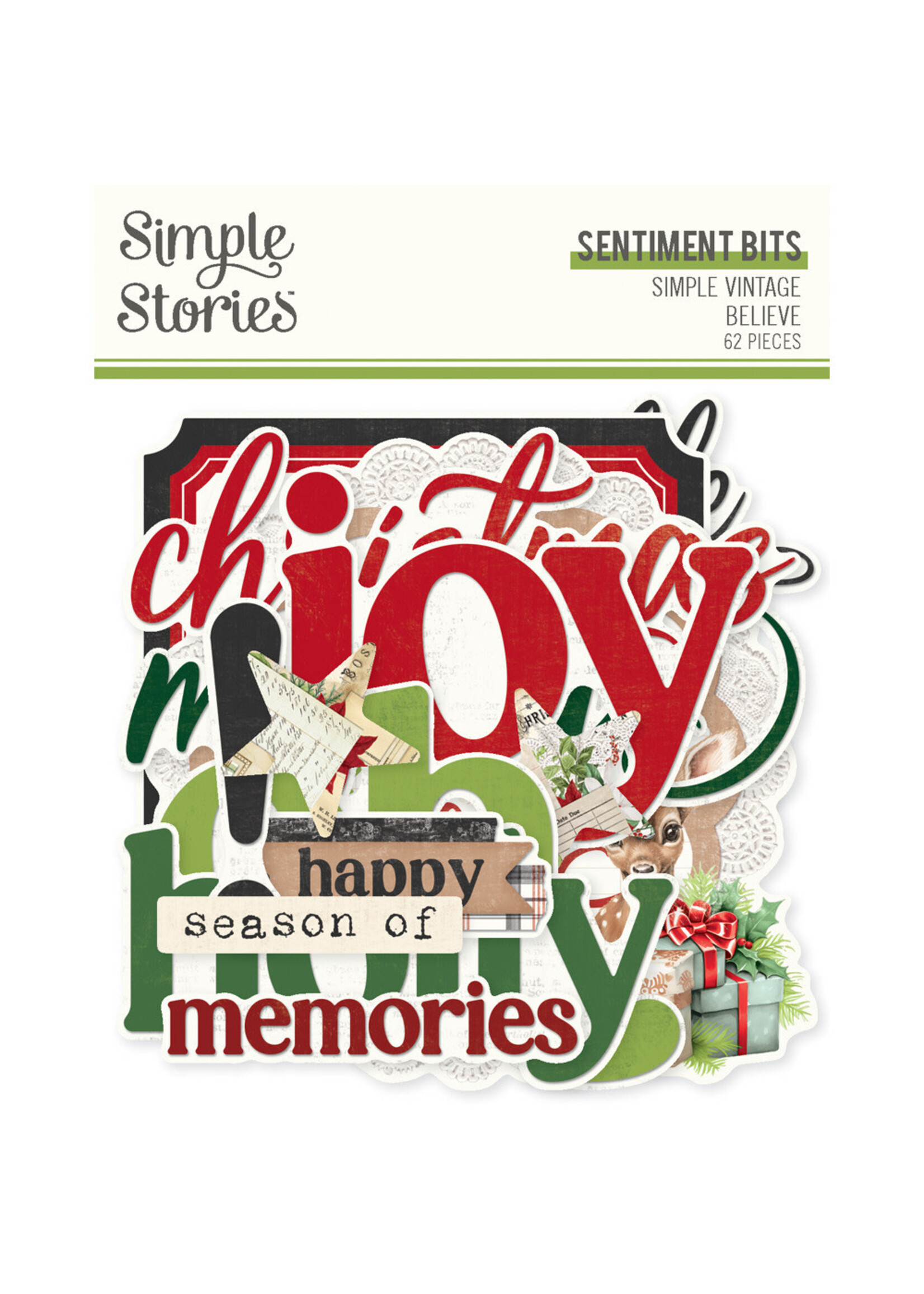Simple Stories Simple Stories Sentiment Bits, Simple Vintage Believe