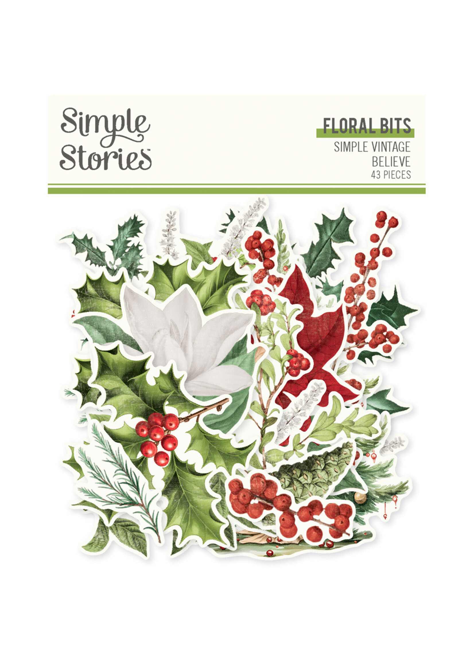 Simple Stories Simple Stories Floral Bits, Simple Vintage Believe