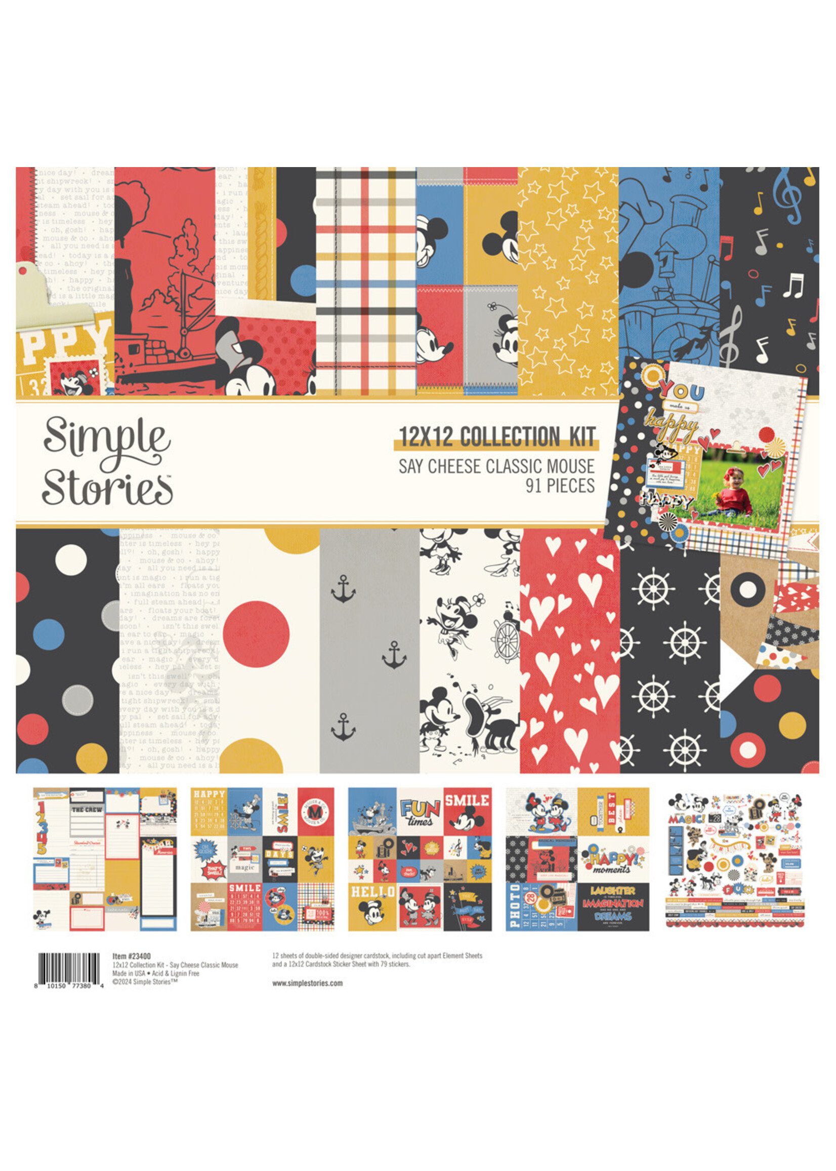 Simple Stories Simple Stories 12x12 Collection, Say Cheese Classic Mouse