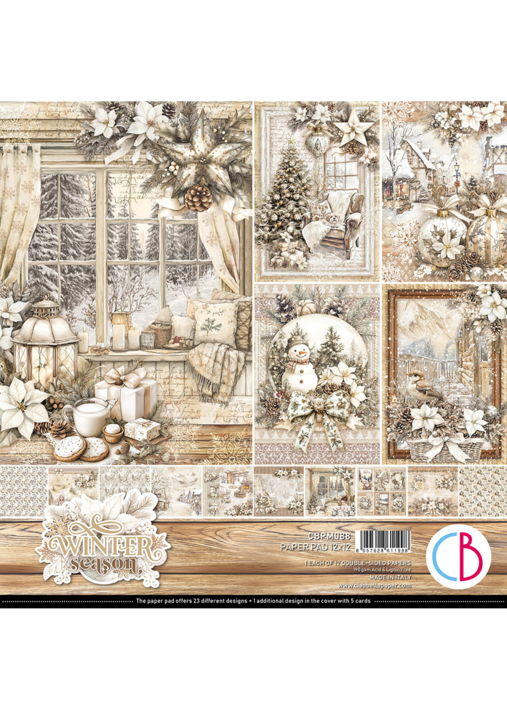 Ciao Bella Ciao Bella 12x12 Paper Pad, Winter Season