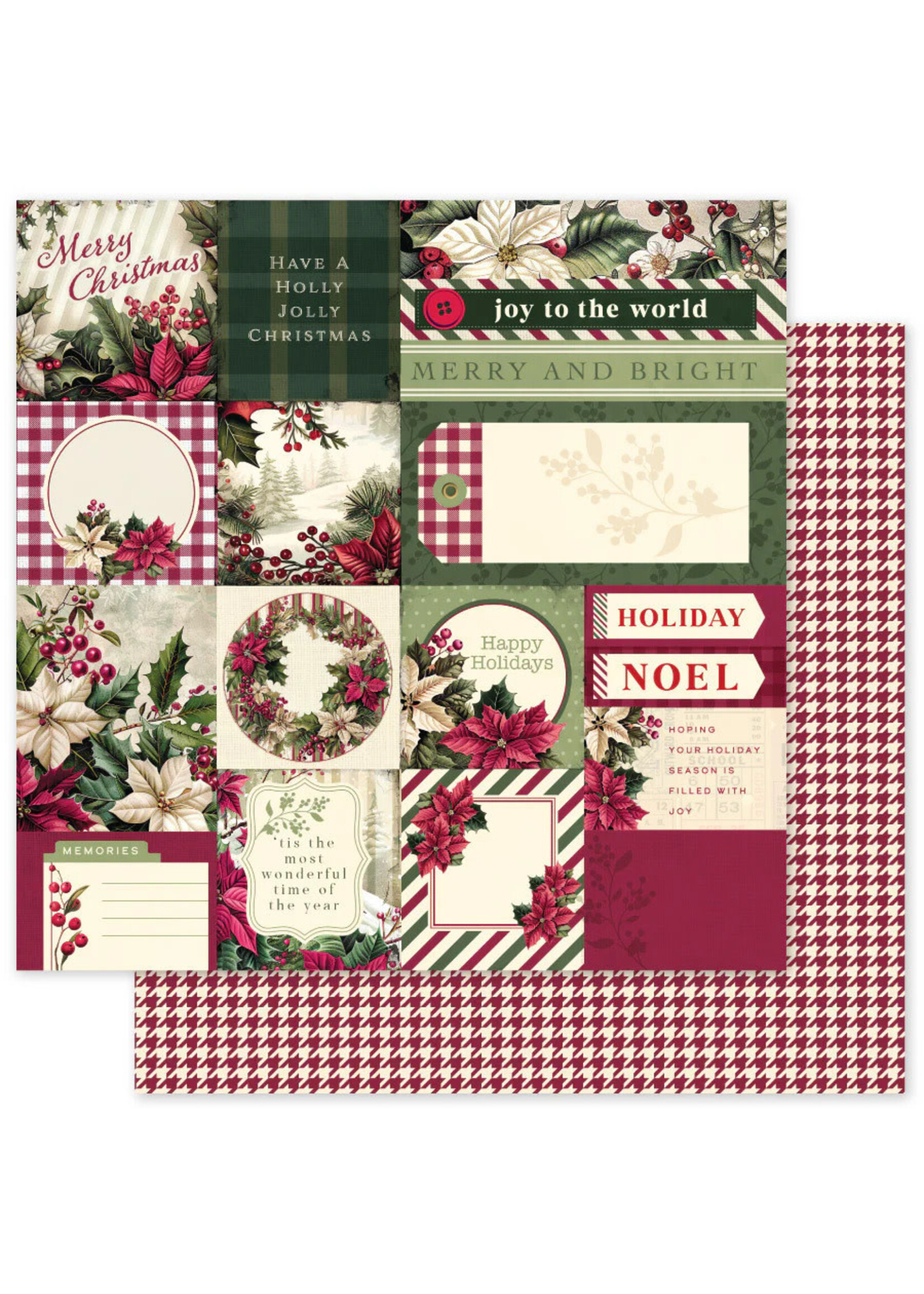 Paper Rose Paper Rose 12x12 Christmas Holly, A