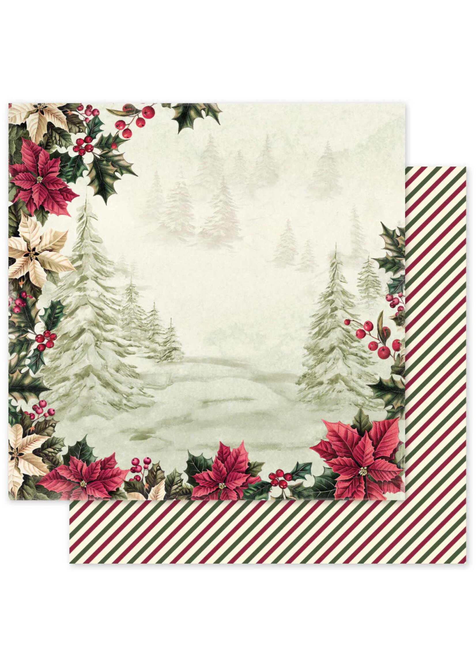 Paper Rose Paper Rose 12x12 Christmas Holly, B