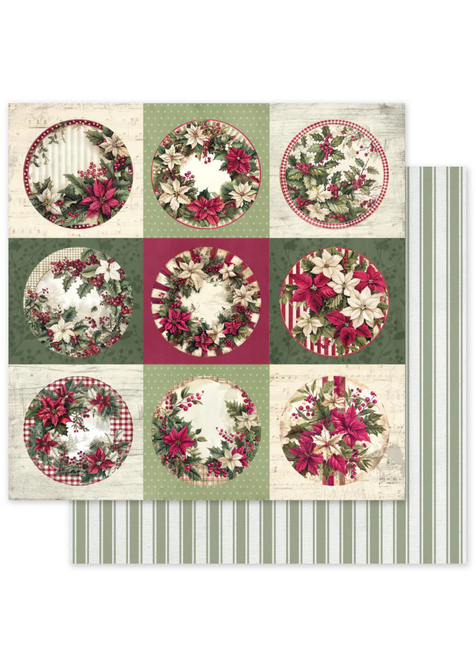 Paper Rose Paper Rose 12x12 Christmas Holly, D