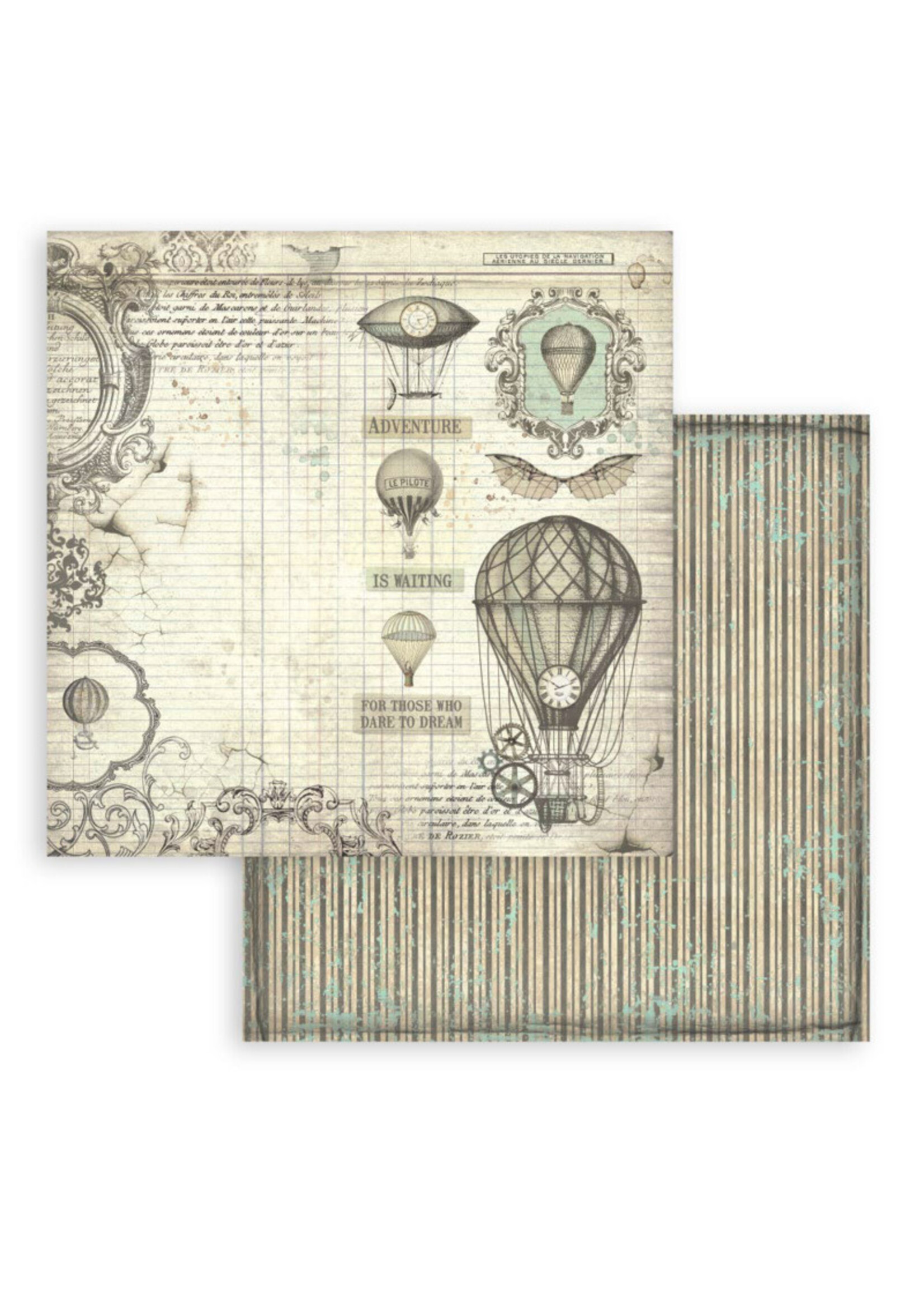 Stamperia Stamperia 8x8 Paper Pad, Voyages Fantastiques