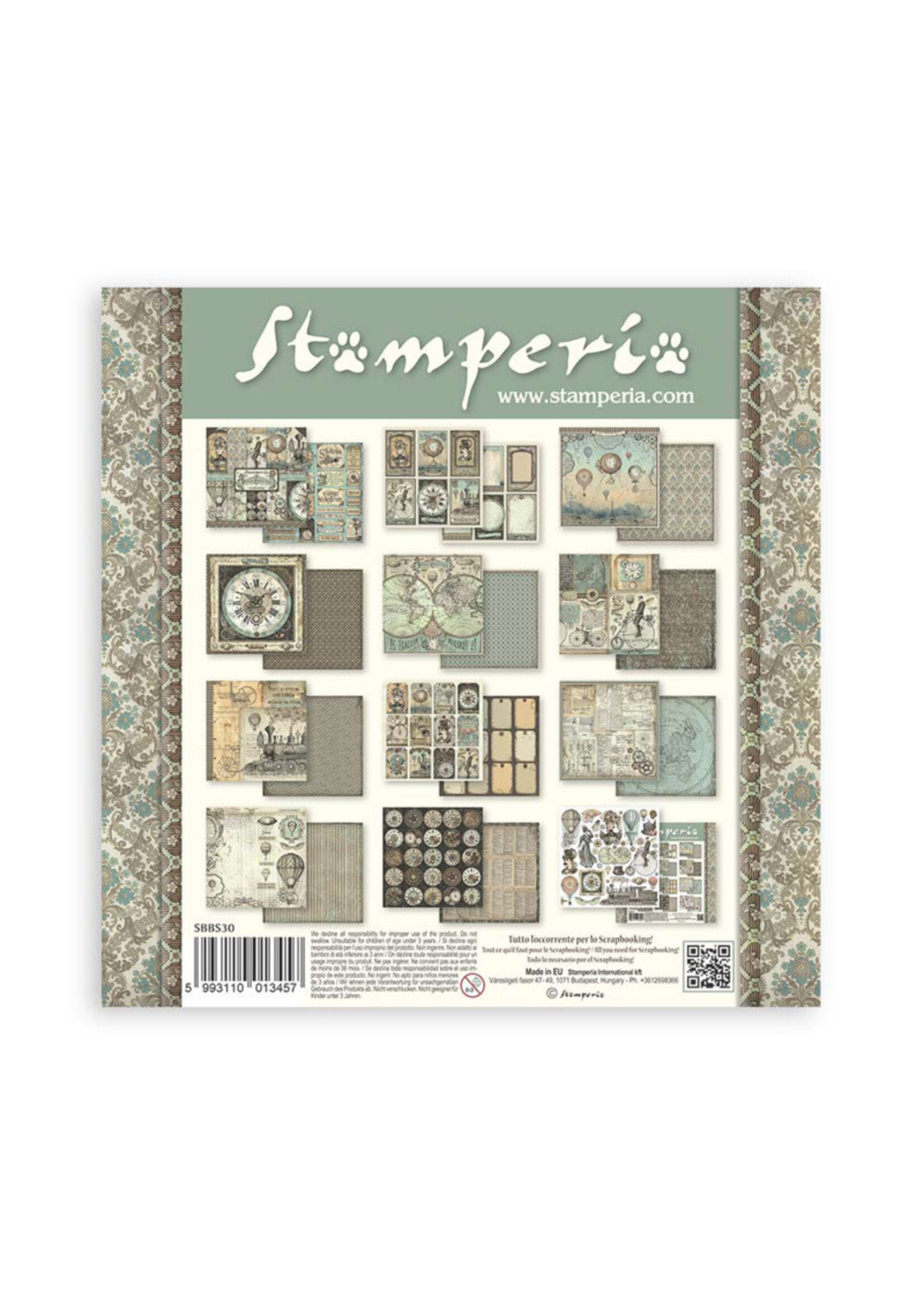 Stamperia Stamperia 8x8 Paper Pad, Voyages Fantastiques