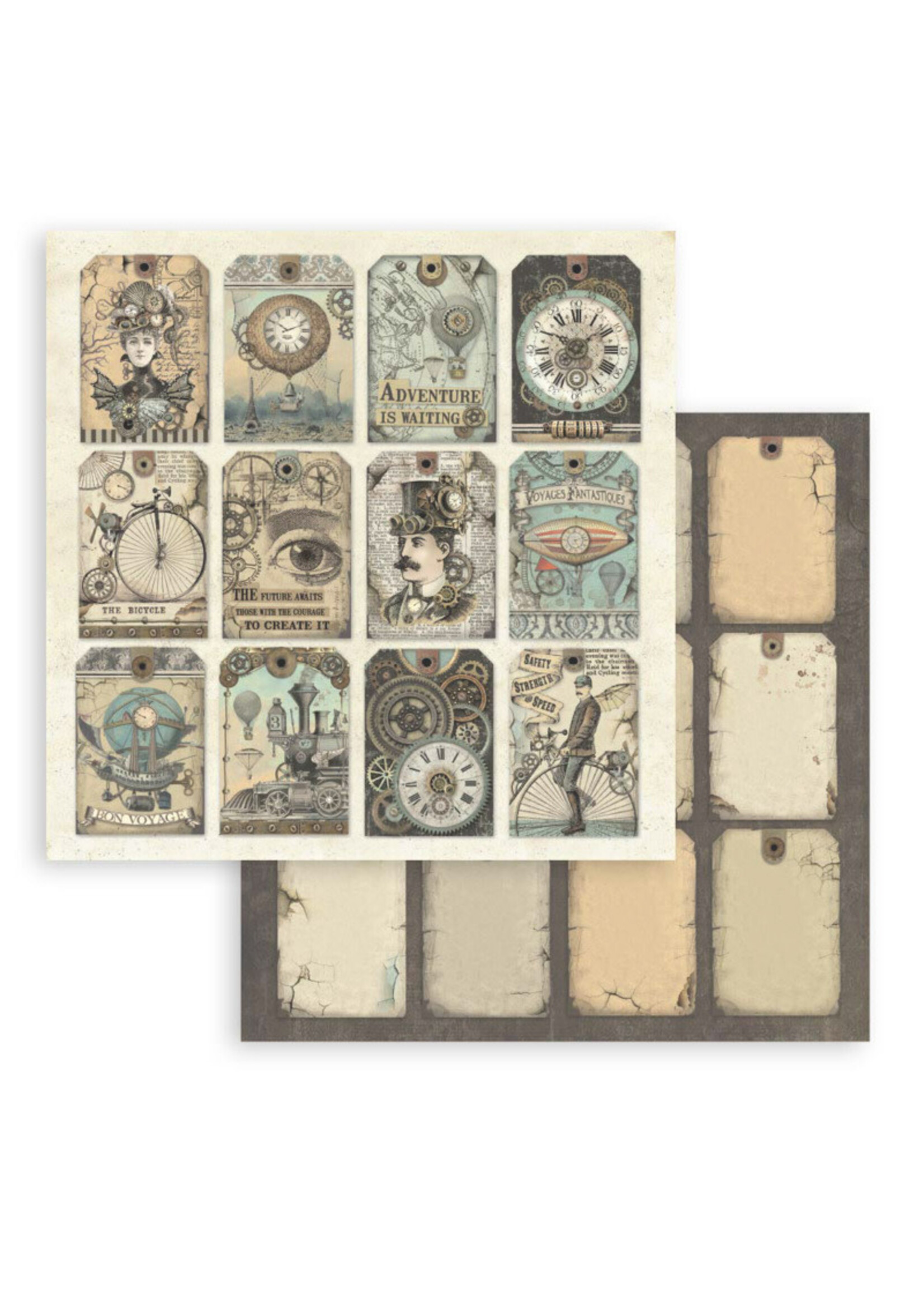 Stamperia Stamperia 8x8 Paper Pad, Voyages Fantastiques