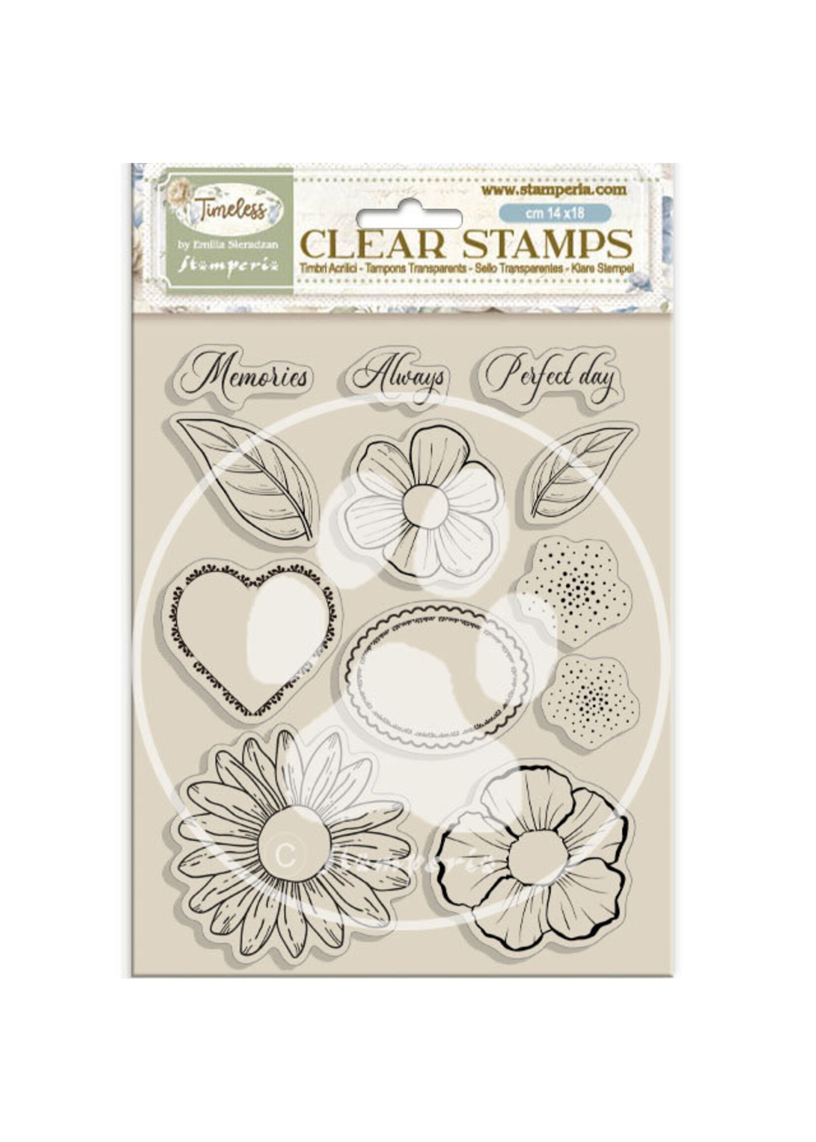Stamperia Stamperia Stamp, Timeless - Flowers and Hearts