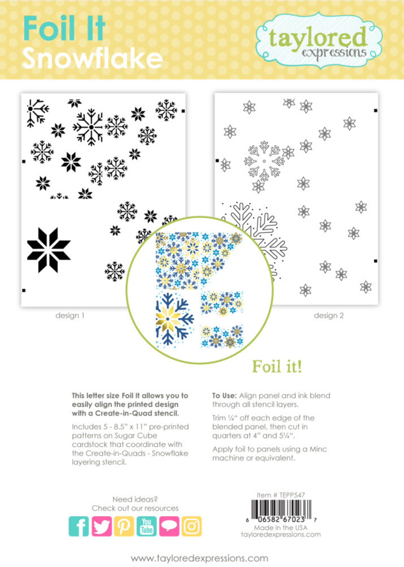Taylored Expressions Taylored Expressions Foil It, Snowflakes