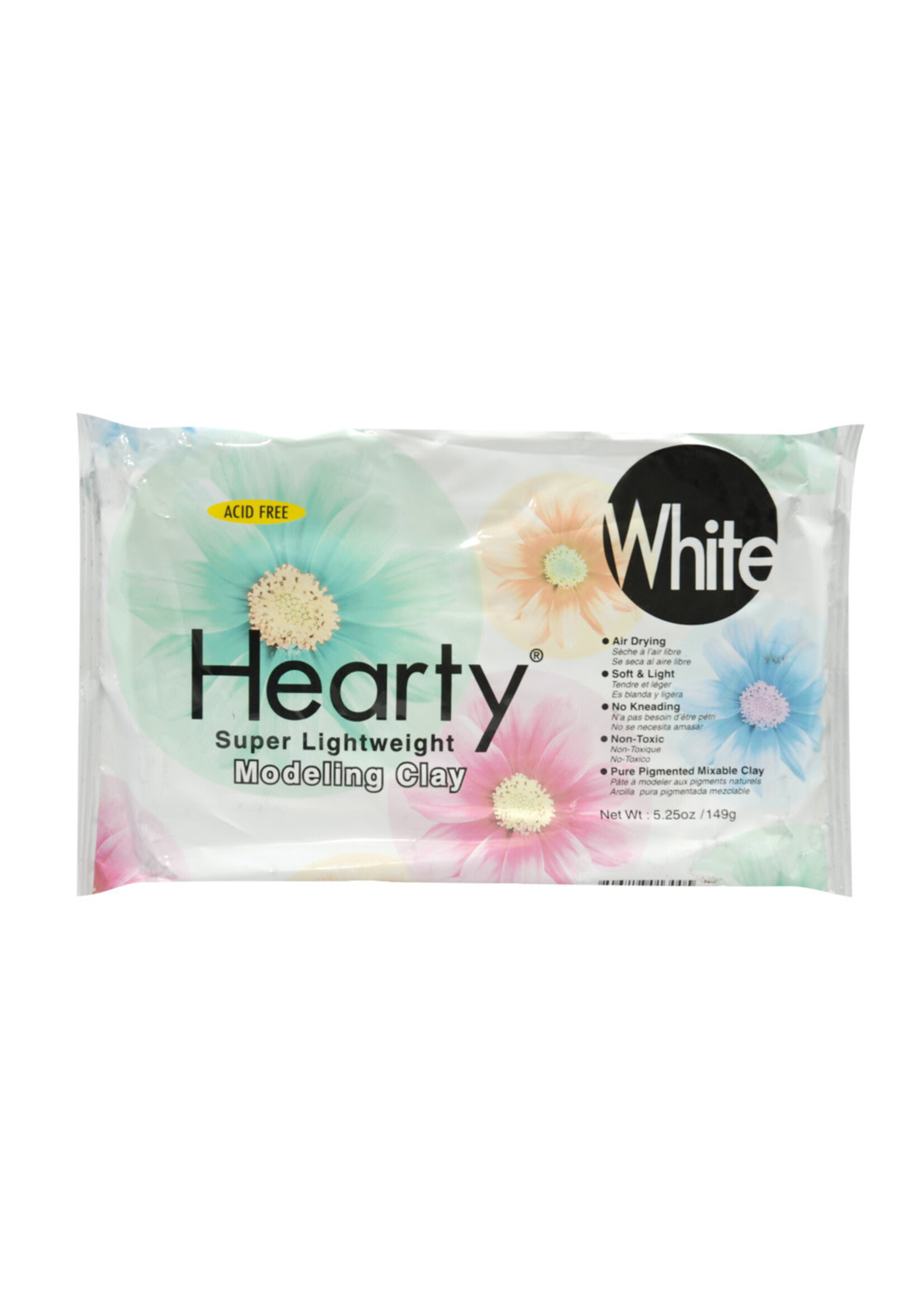 Activa Hearty Super Lightweight Air Dry Clay, White 5.25 oz.