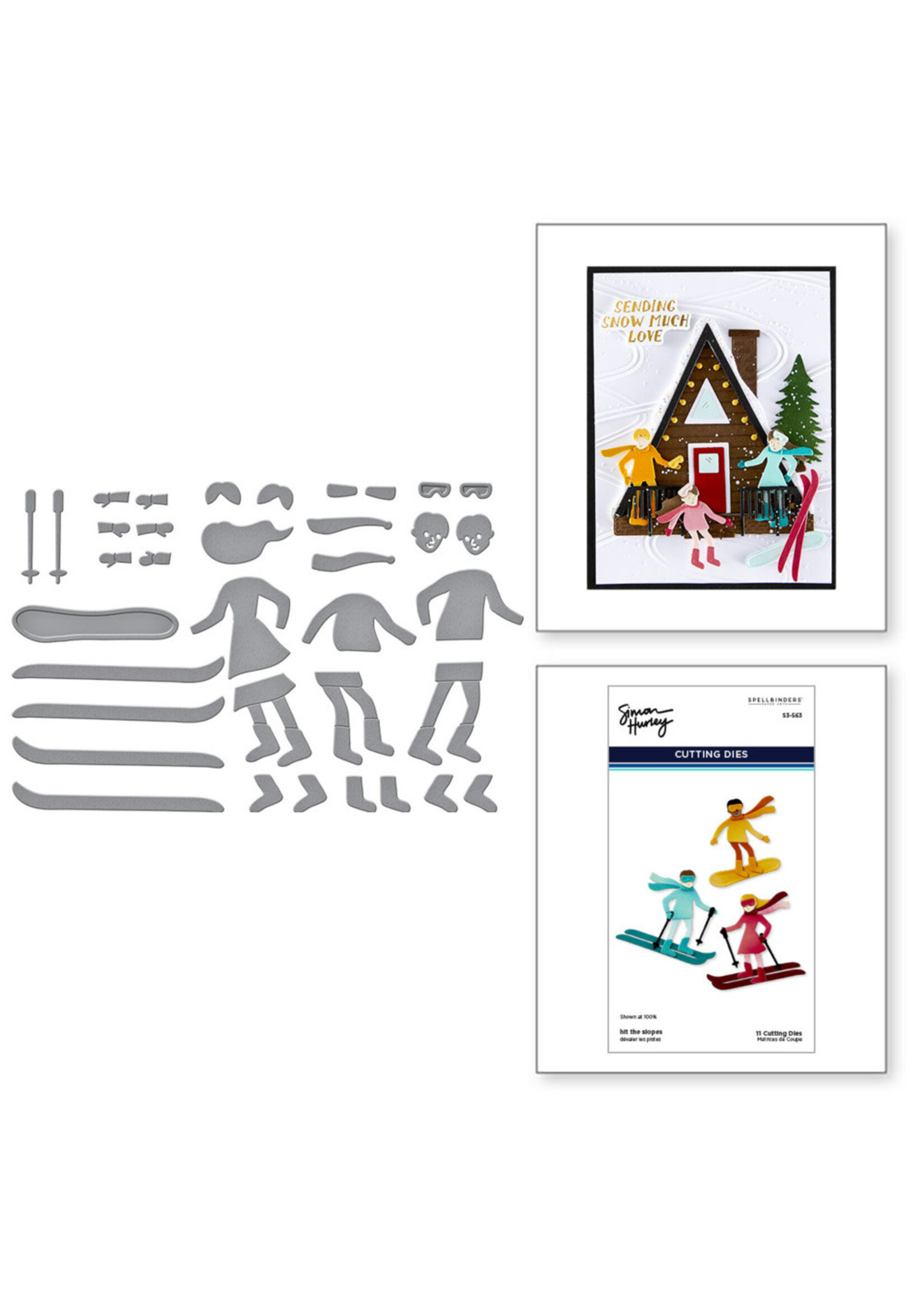 Spellbinders Simon Hurley Die, Ski-son's Greetings - Hit the Slopes