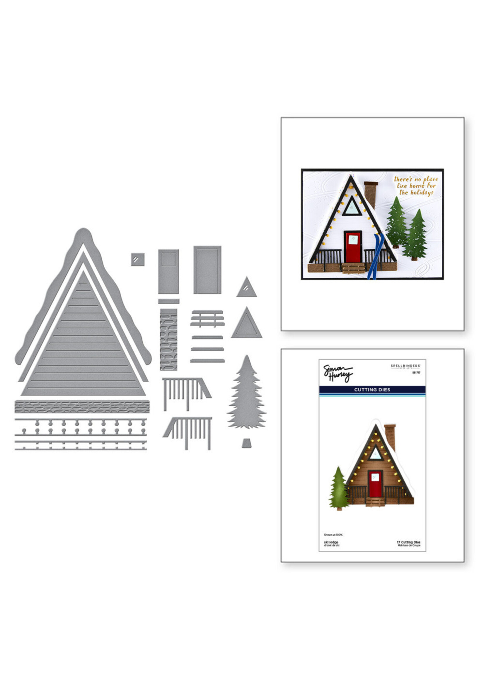Spellbinders Simon Hurley Die, Ski-son's Greetings - Ski Lodge