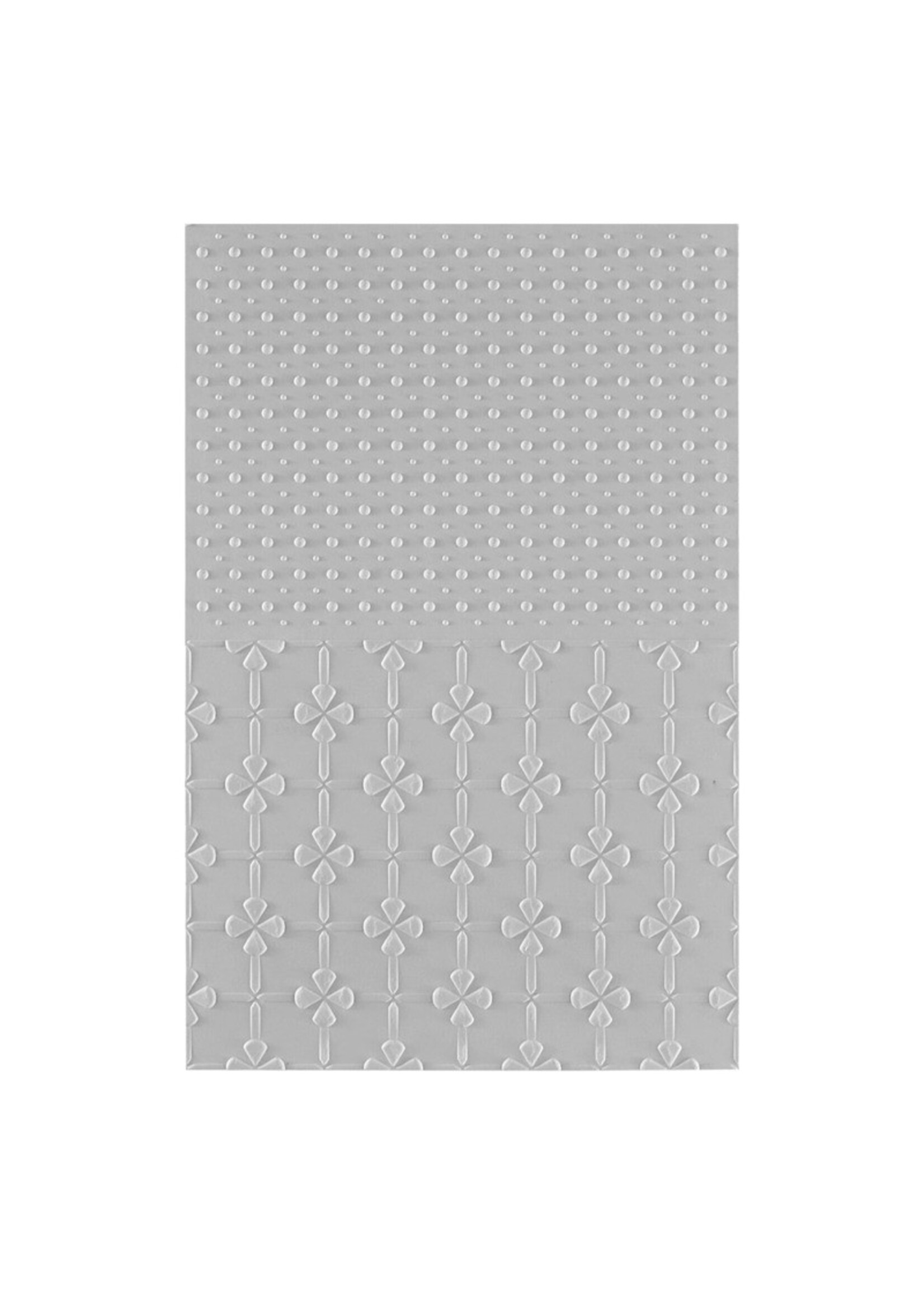 Spellbinders Wendy Vecchi 3D Embossing Folder, Tabbed Classics - Polka Dot & Posy Duo