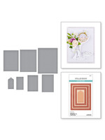 Spellbinders Spellbinders Die, Happier Hour - Linear Touch Rectangles and Tag